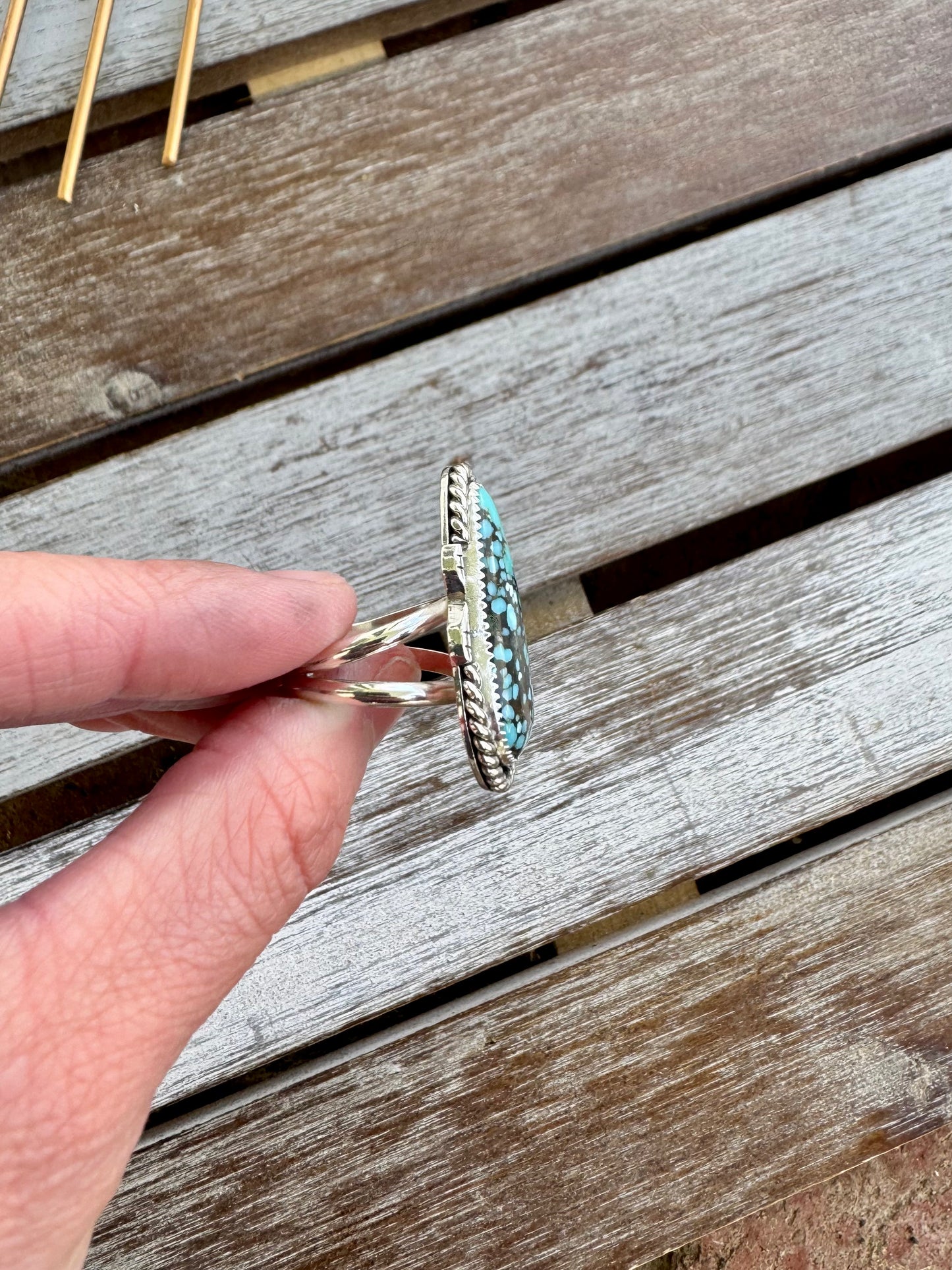 Blue Moon Turquoise Statement Ring Size 8.5