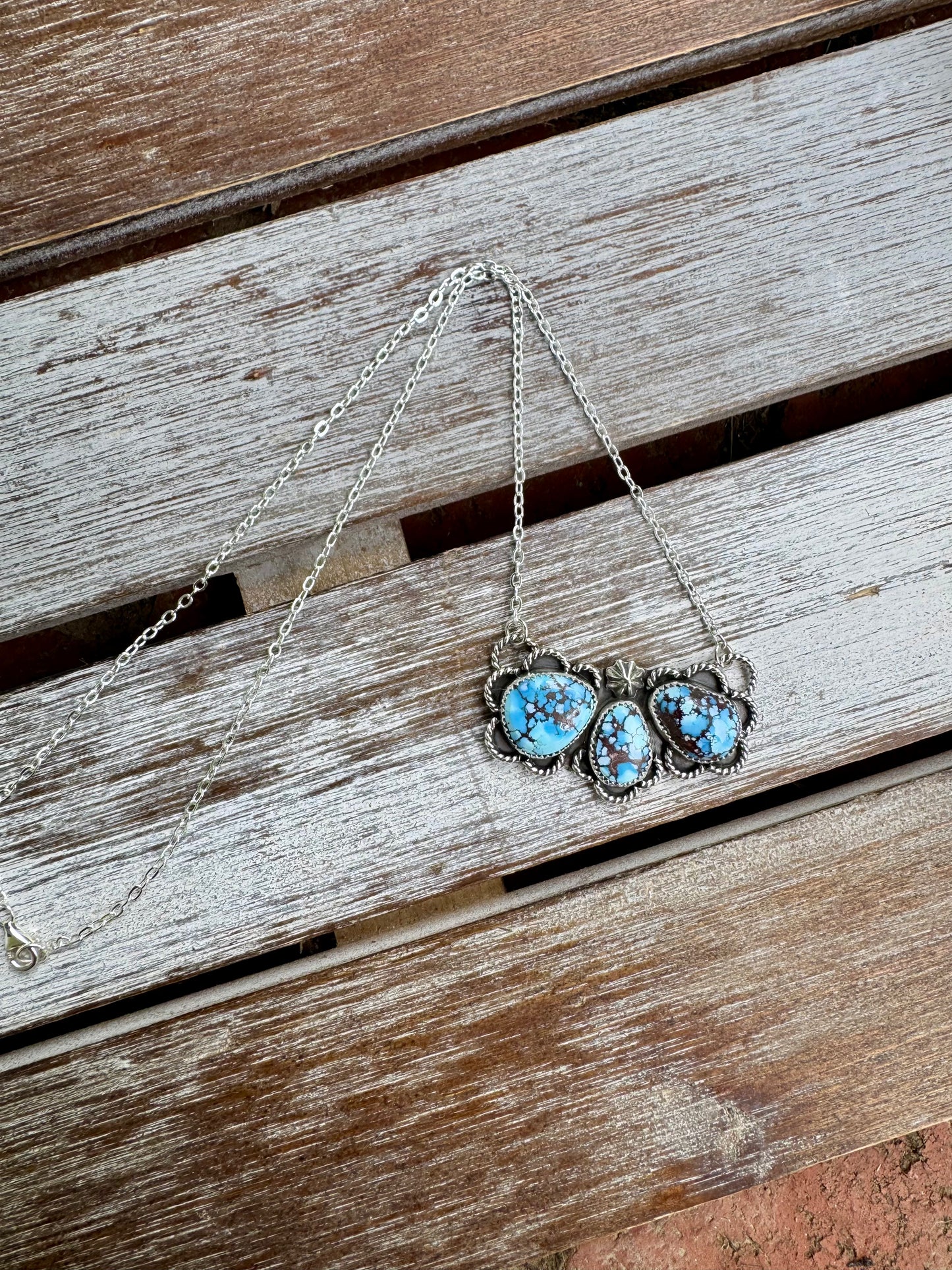 Golden Hill Turquoise Statement Necklace 16"