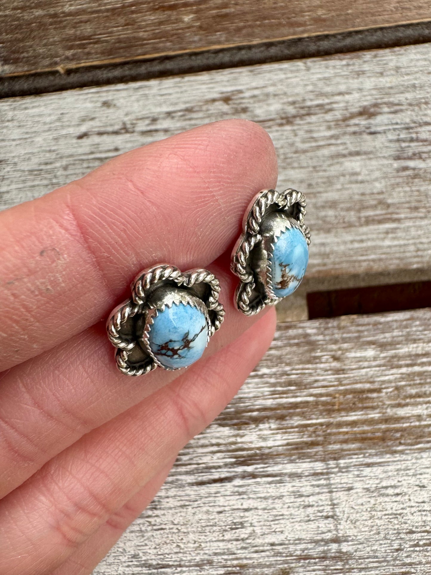 Golden Hill Turquoise Stud Earrings