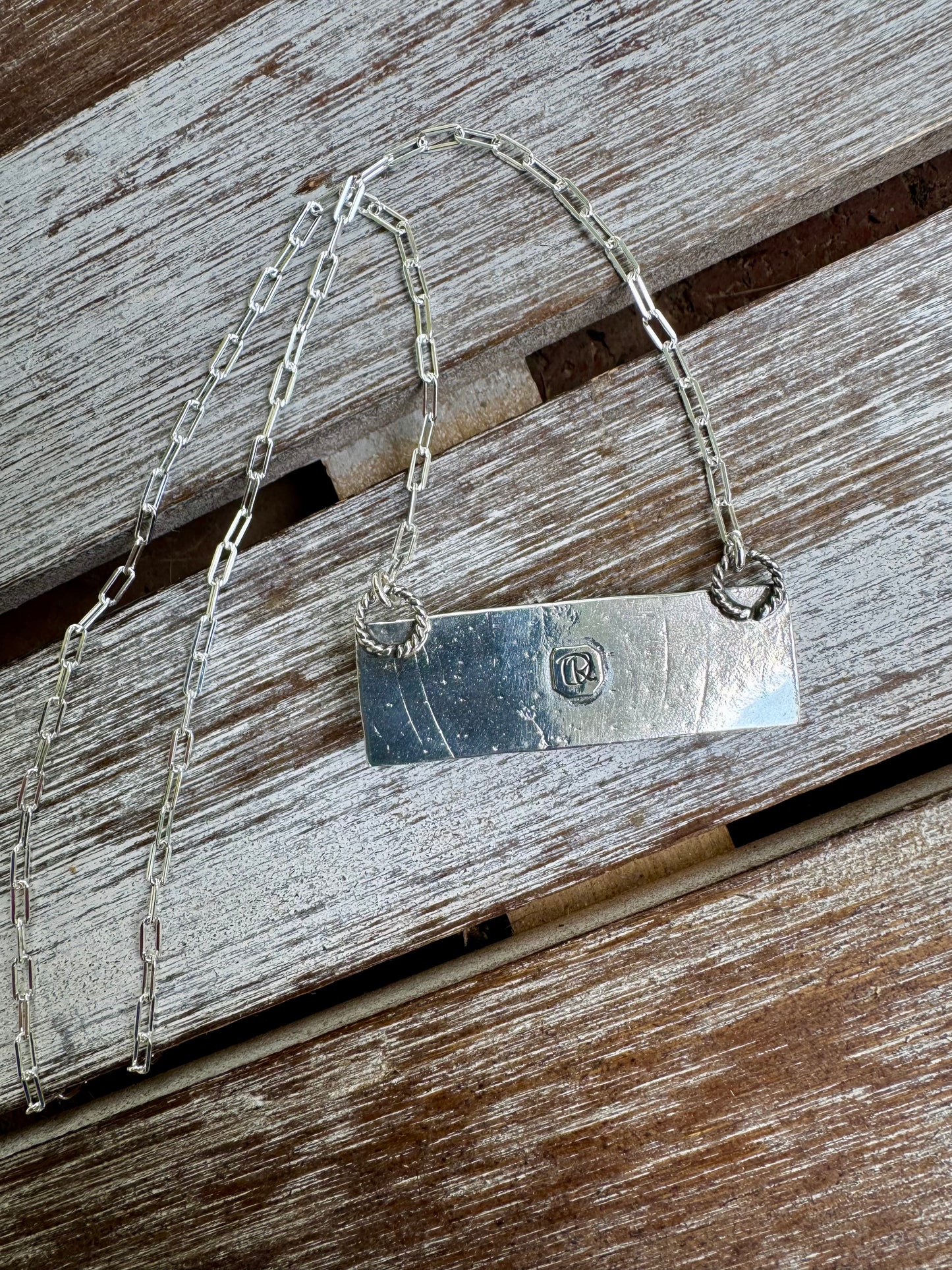Morenci Turquoise Bar Necklace 16"