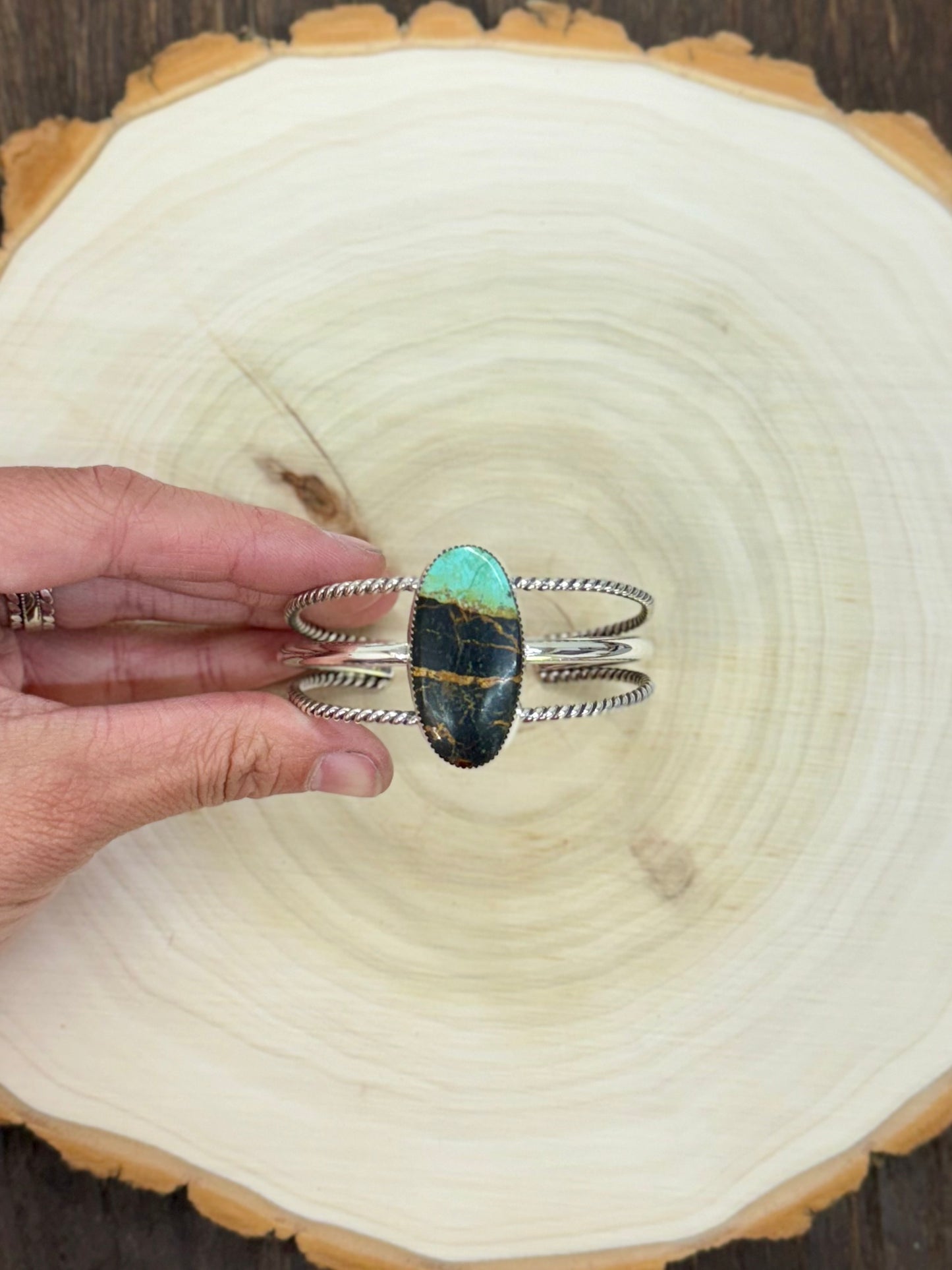 Black Jack Turquoise Cuff Bracelet