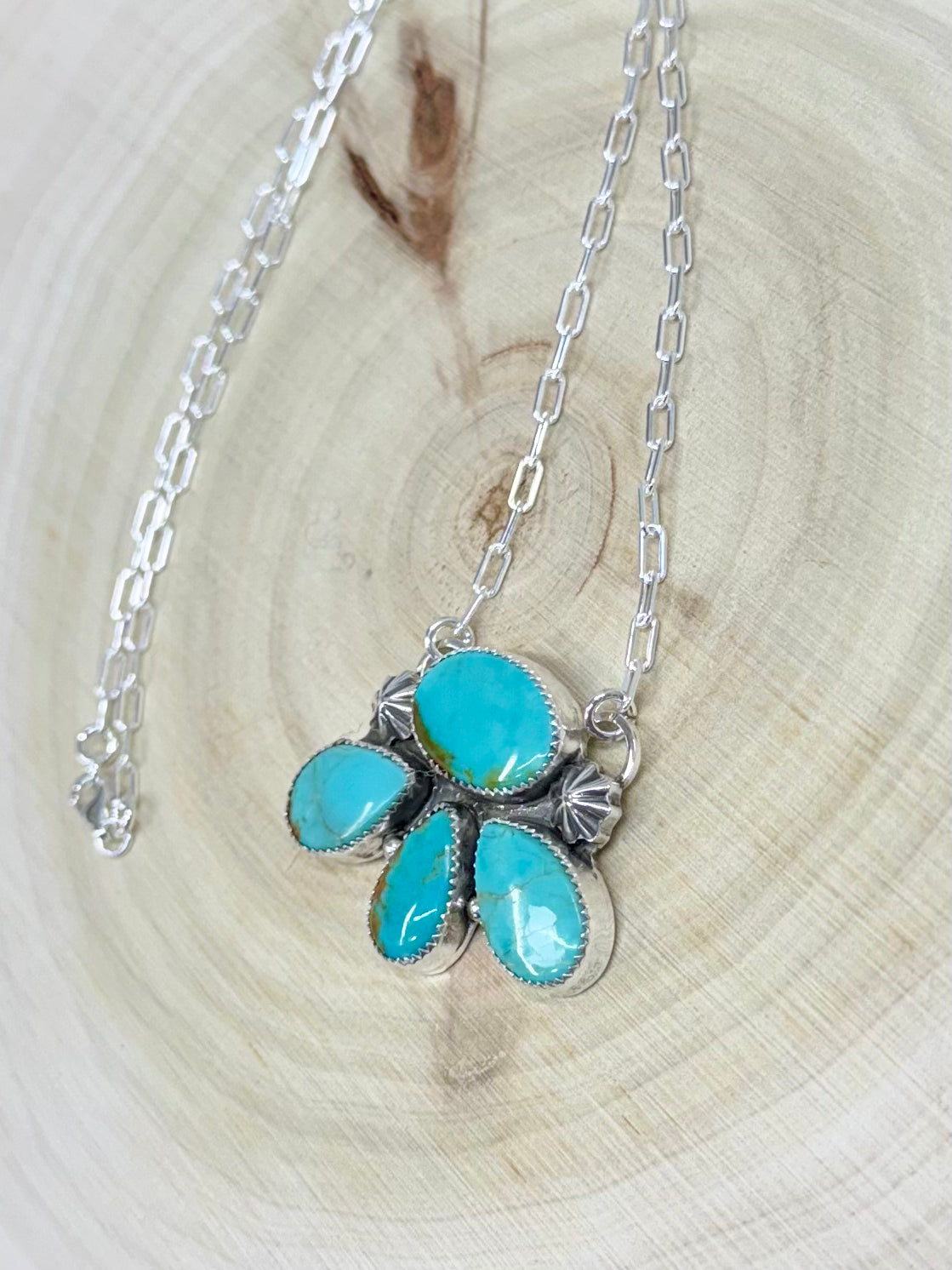 Pilot Mountain Turquoise Statement Necklace 18"