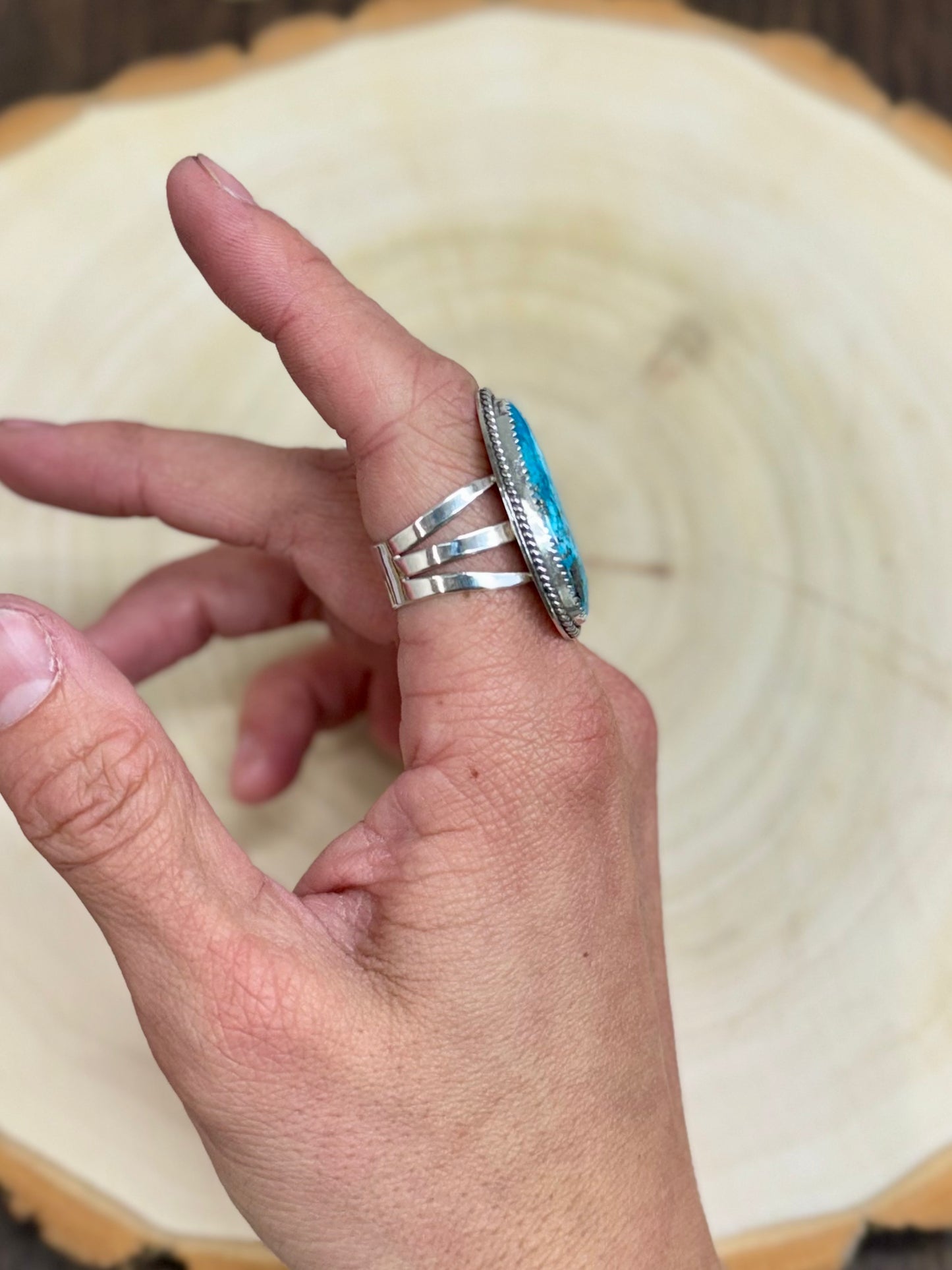 Alacran Sterling Silver Statement Ring - Size 8