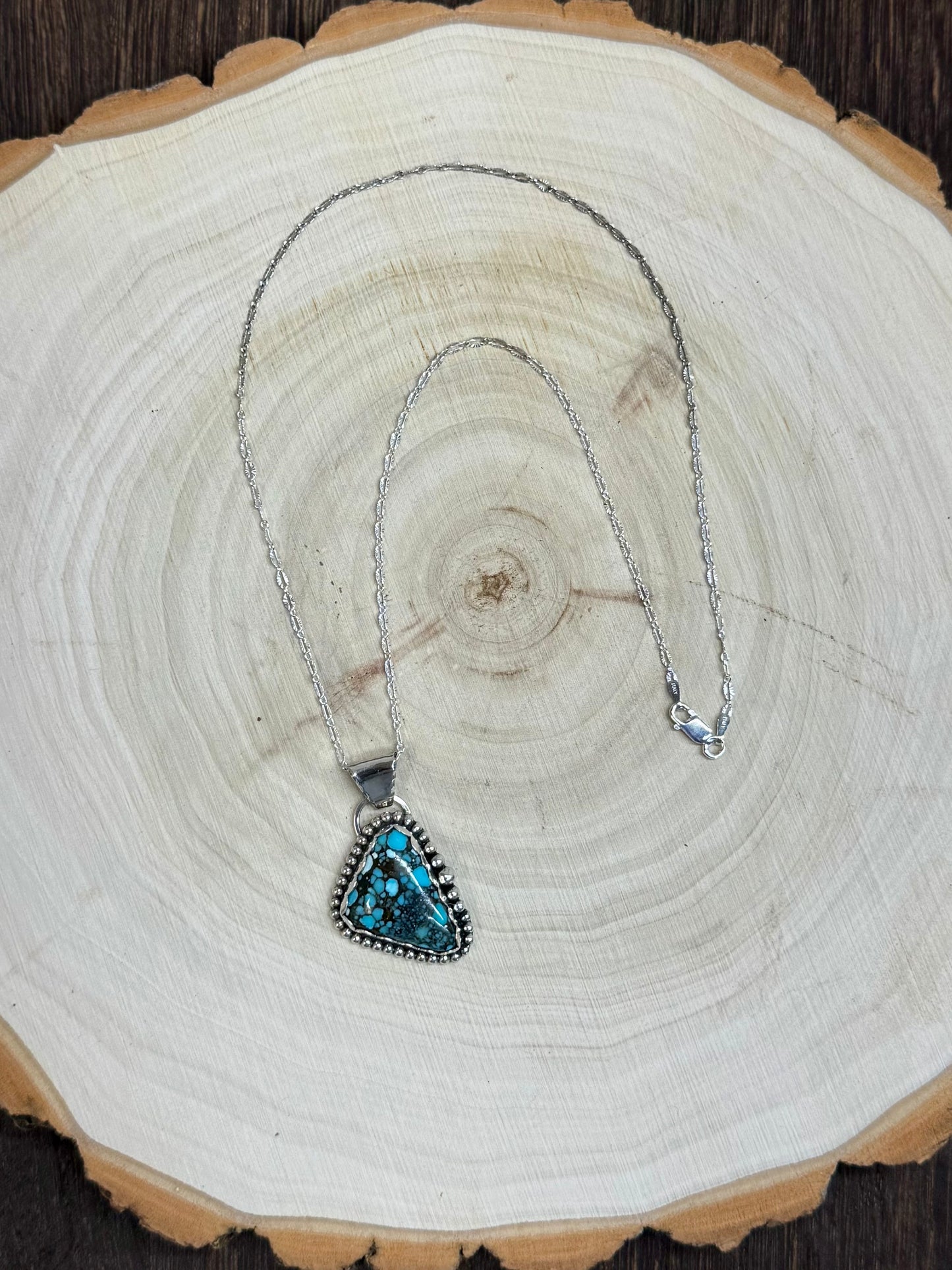 Blue Moon Turquoise Sterling Silver Necklace 16"