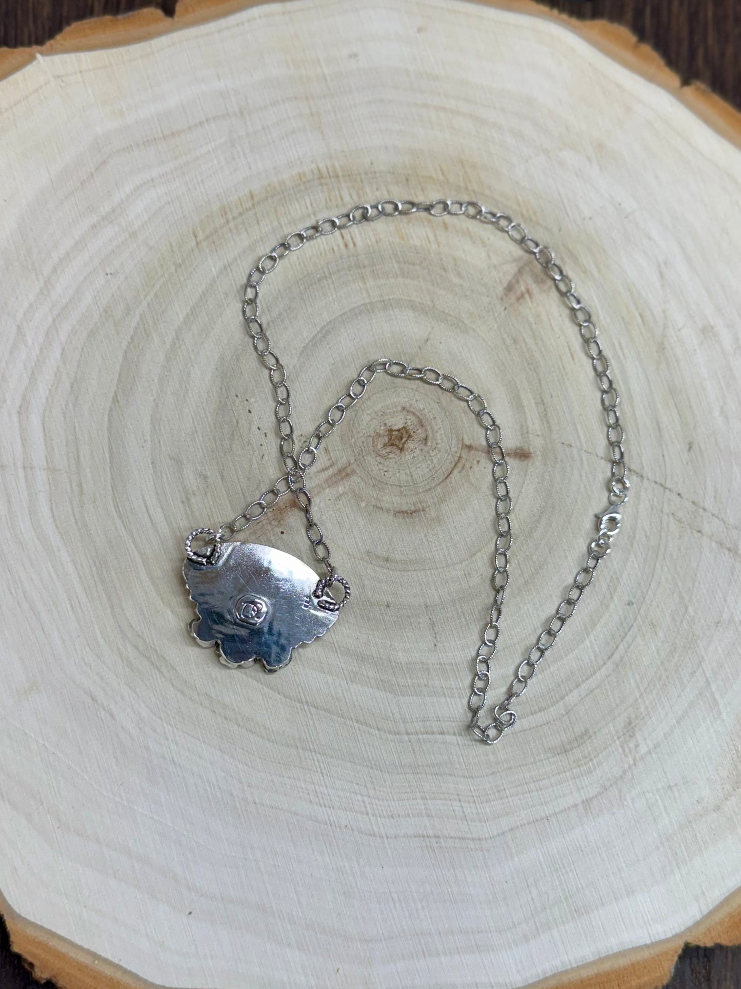 Old Stock Kingman Turquoise Wild Rose Necklace 16"