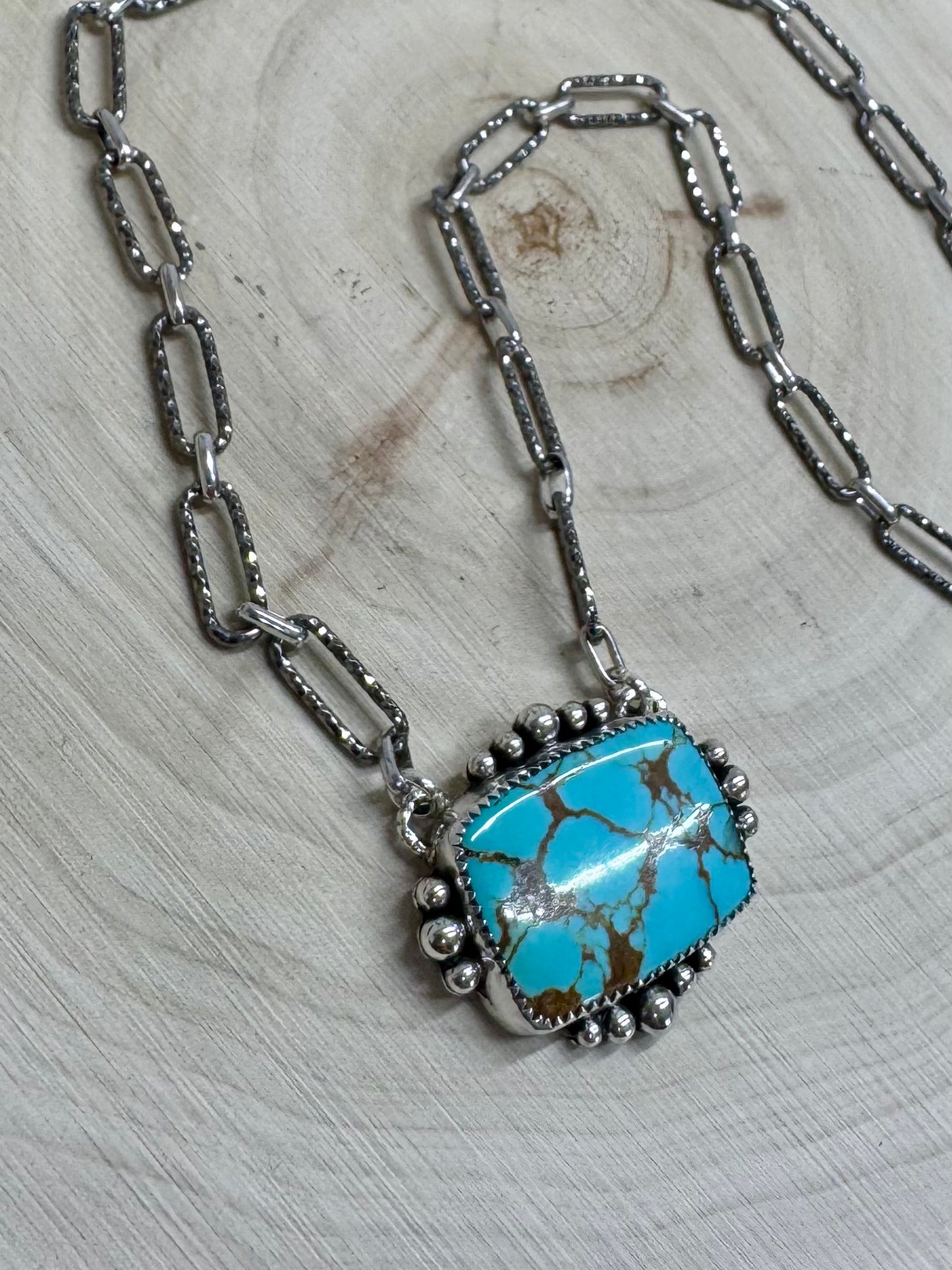 Number 8 Turquoise Necklace 16"