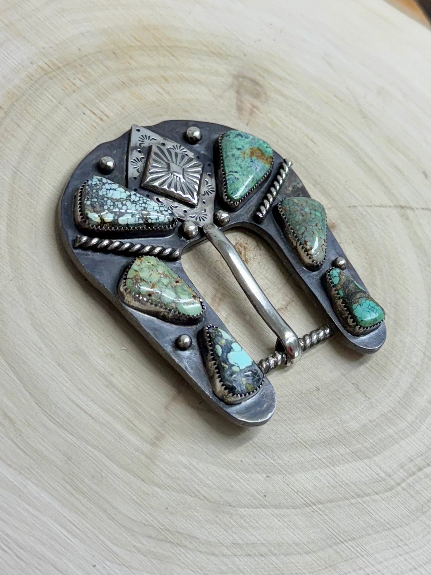 Assorted Turquoise & Concho Belt Buckle