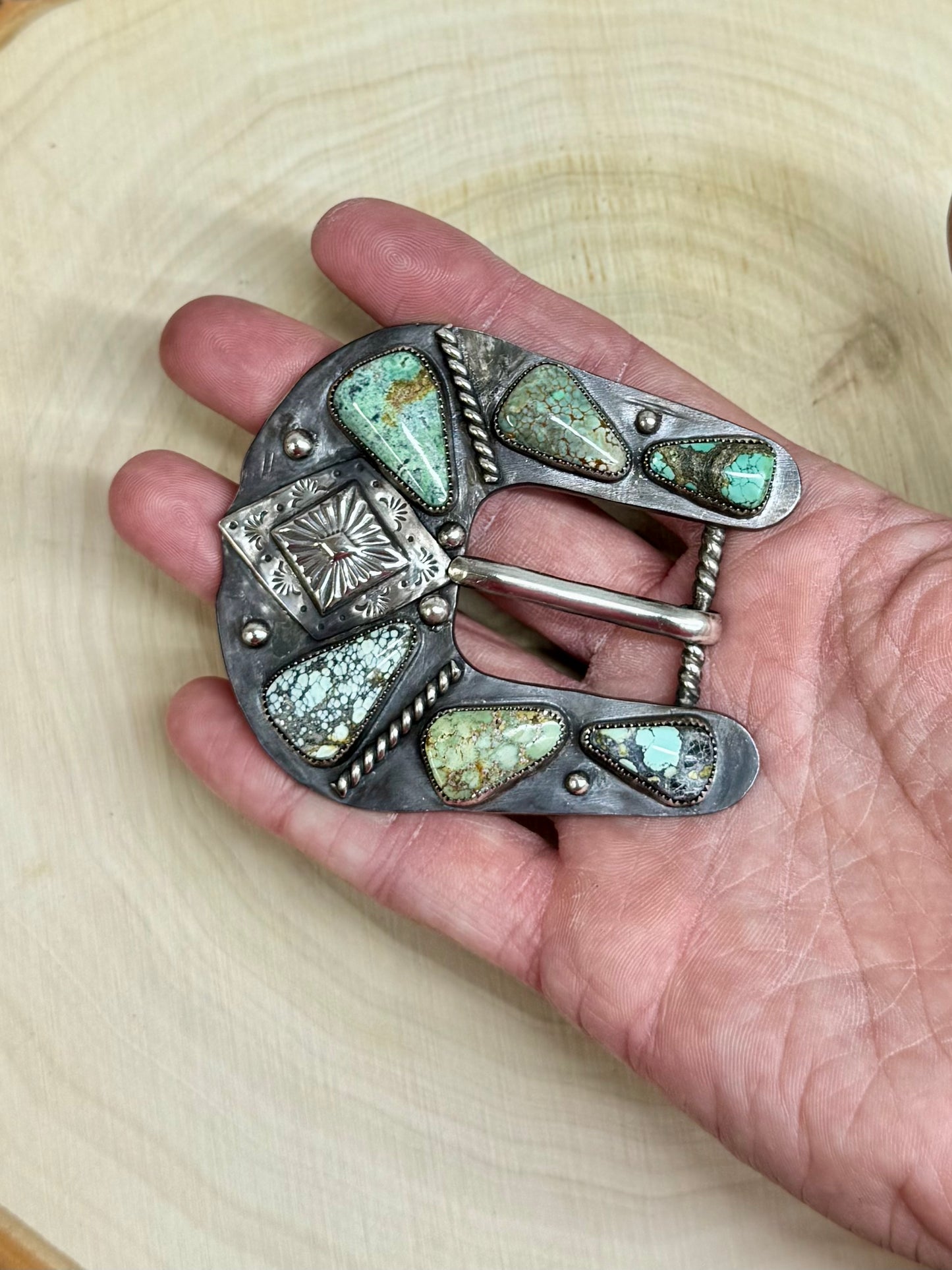 Assorted Turquoise & Concho Belt Buckle