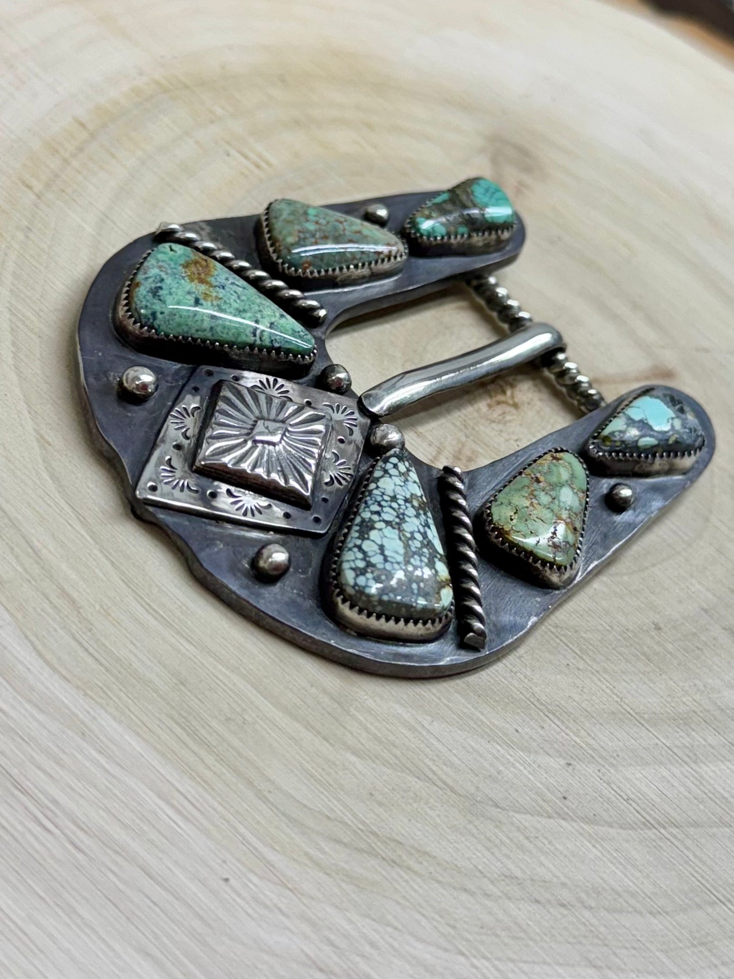 Assorted Turquoise & Concho Belt Buckle