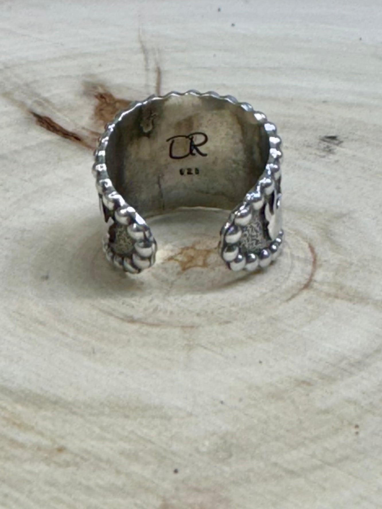 White Buffalo & Golden Hills Turquoise Buffalo Cuff Ring Size 6.5-7