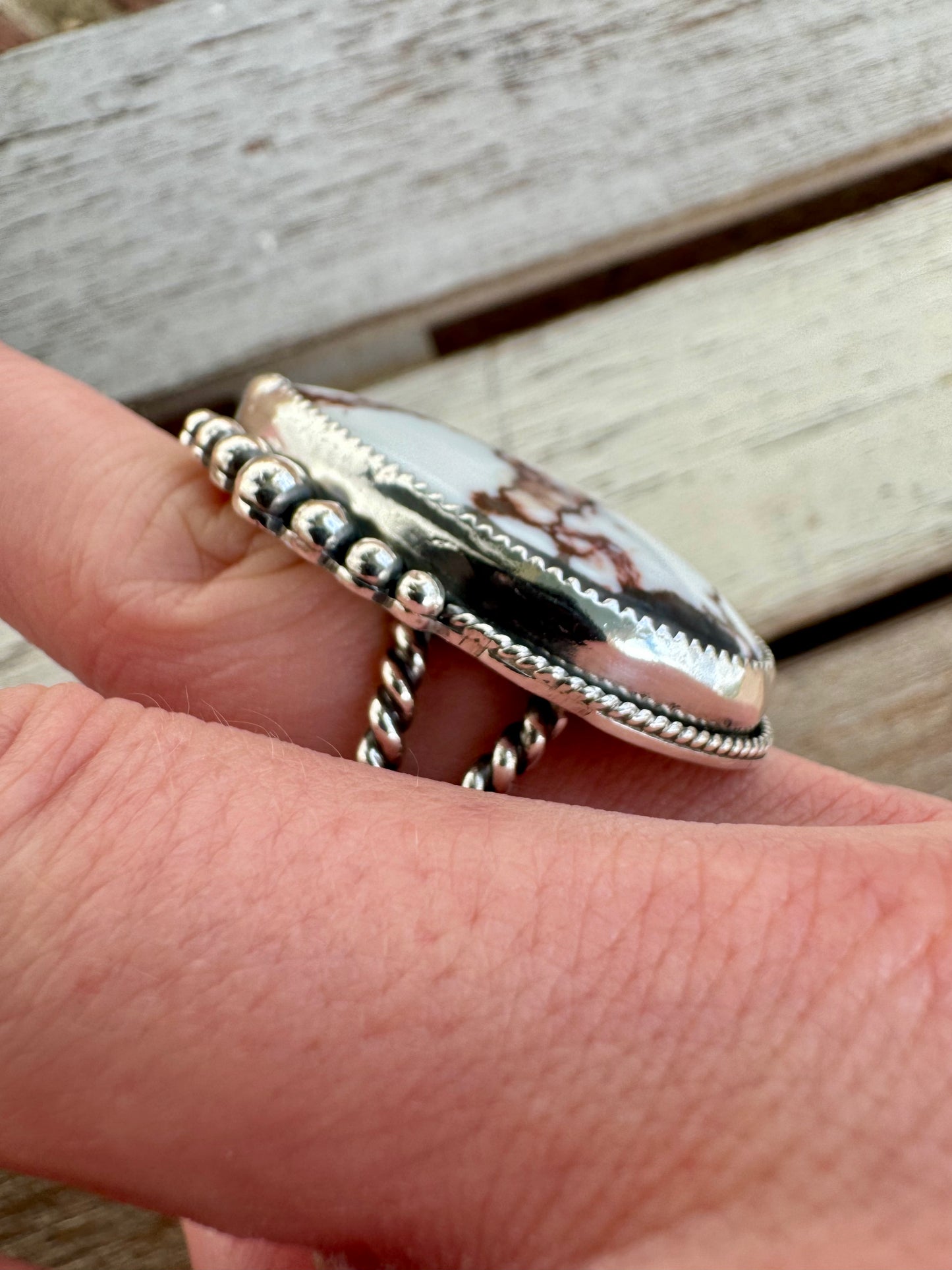 Western Wild Horse Statement Ring Size 6