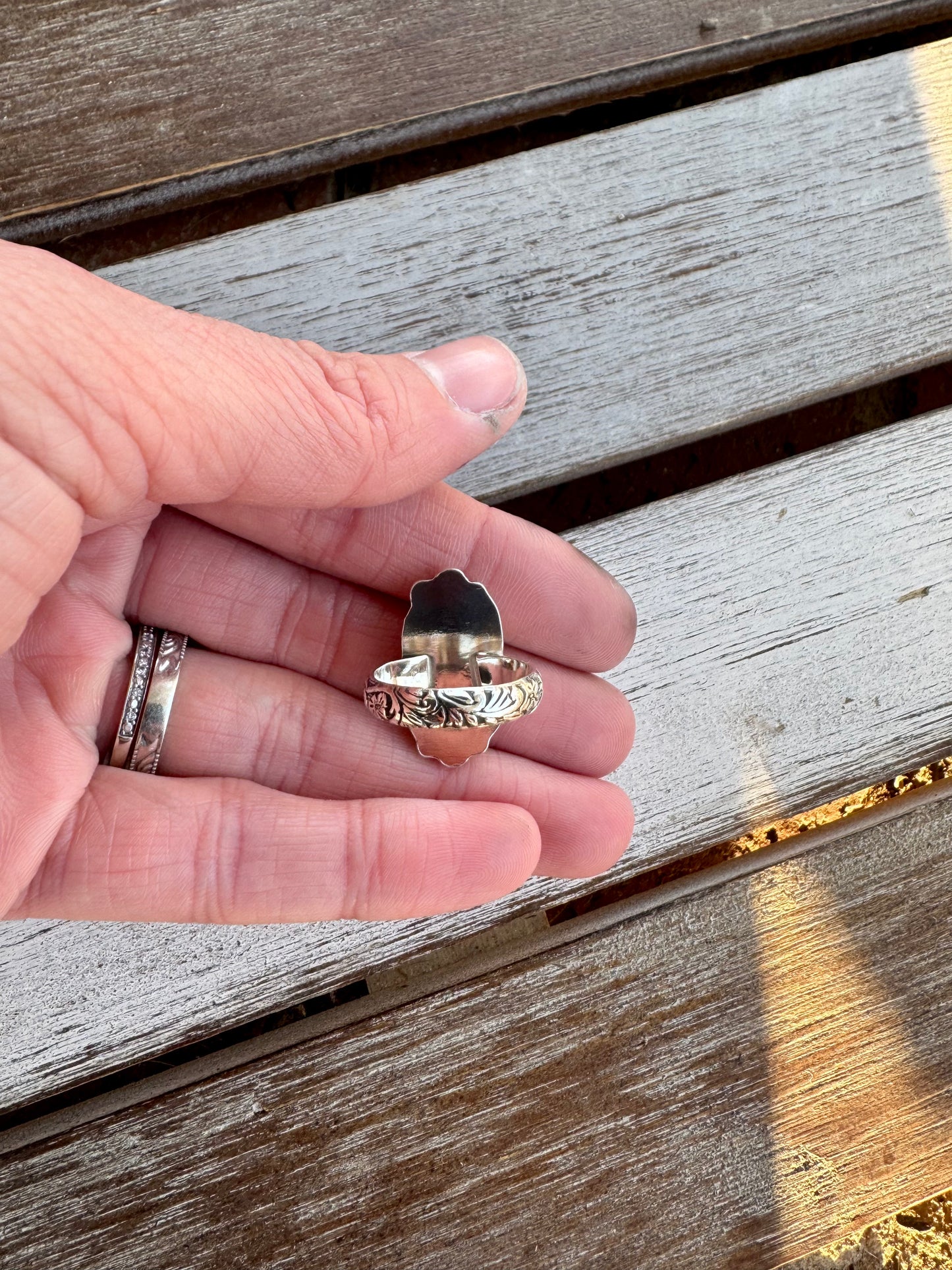 Western Sonoran Turquoise Ring Size 7