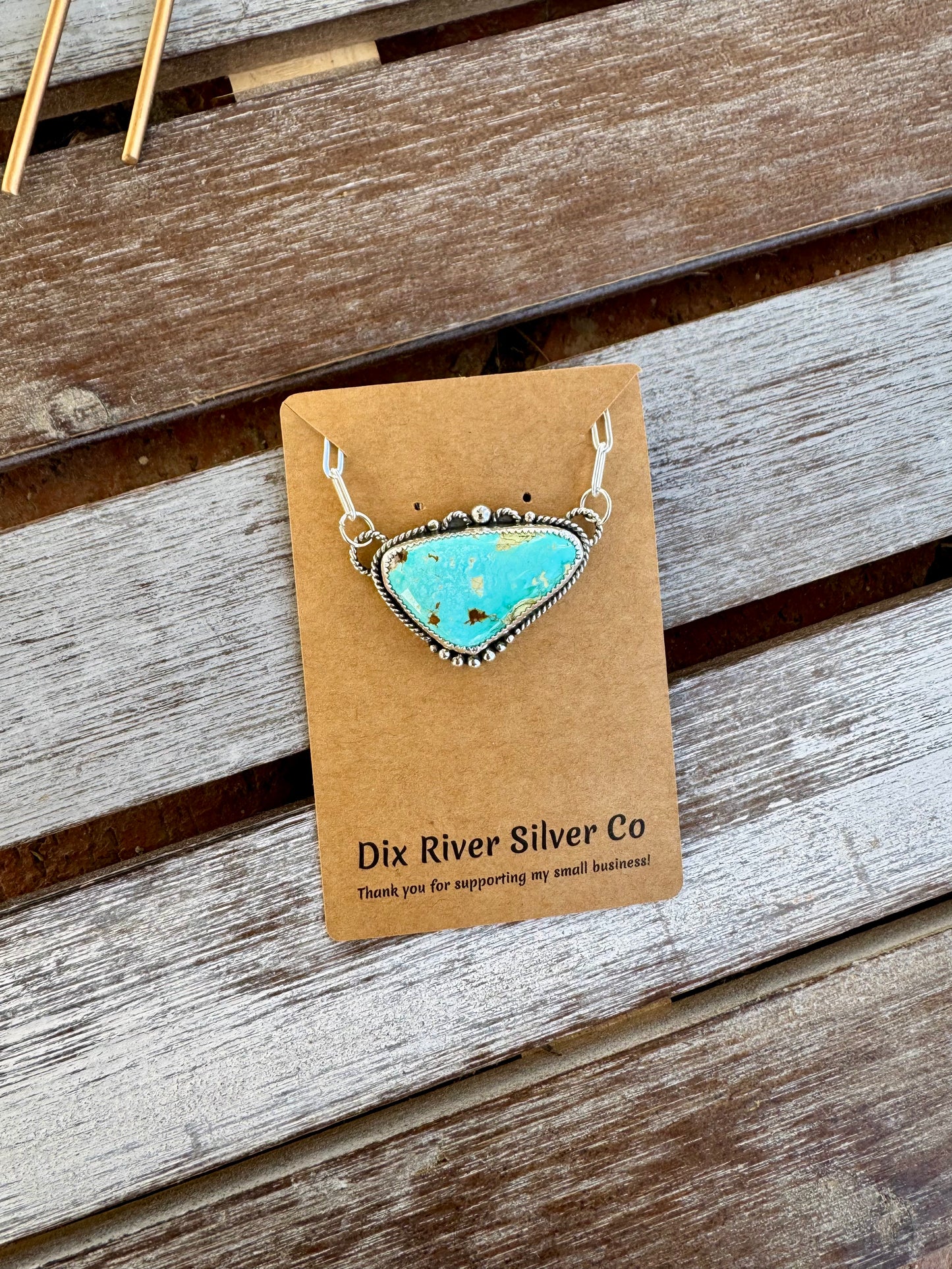Royston Turquoise Statement Necklace 16"