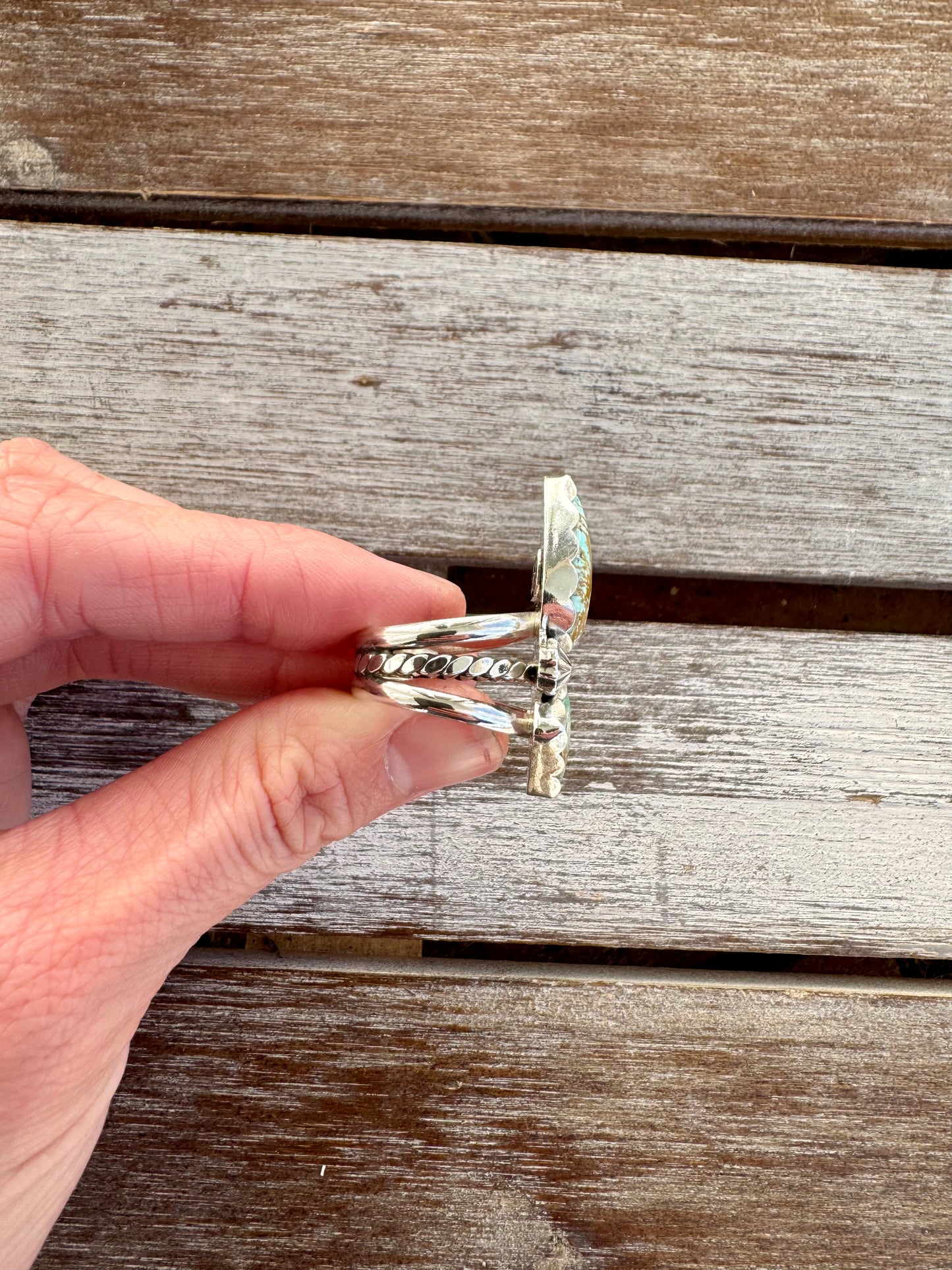 Kings Manassa Turquoise Statement Ring Size 7