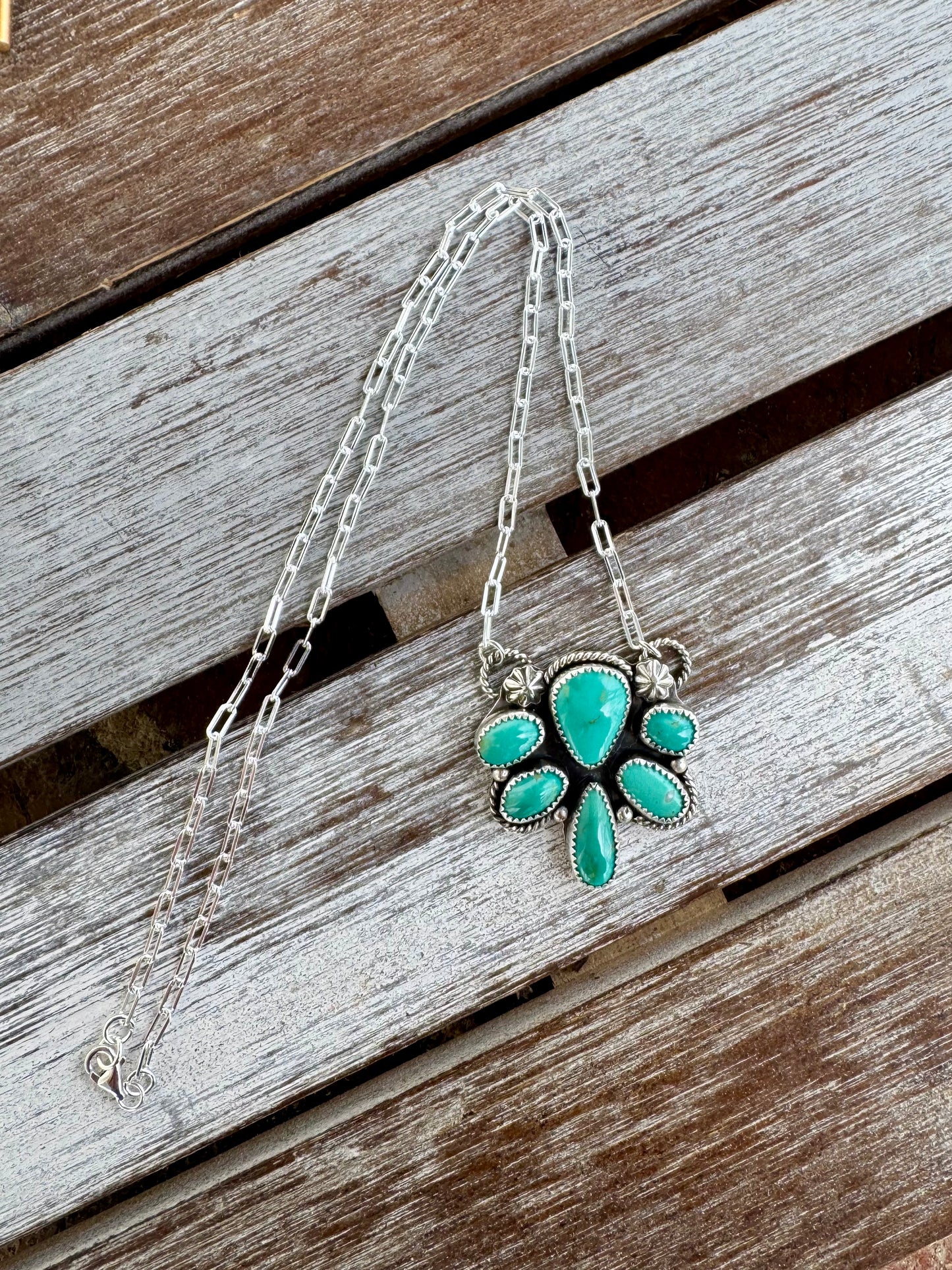 Nila Turquoise Statement Necklace 18"