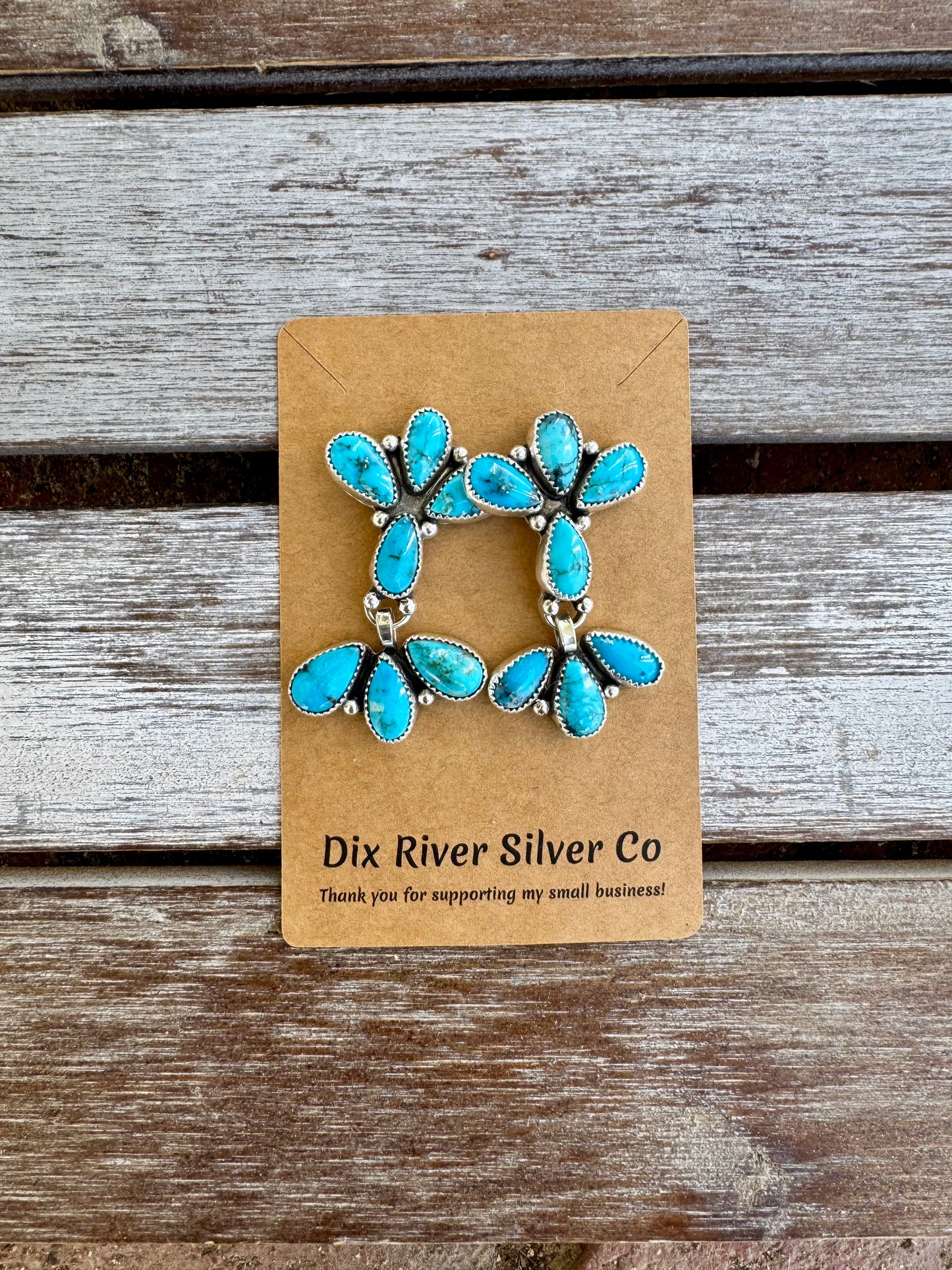 Custom Morenci Turquoise Statement Earrings