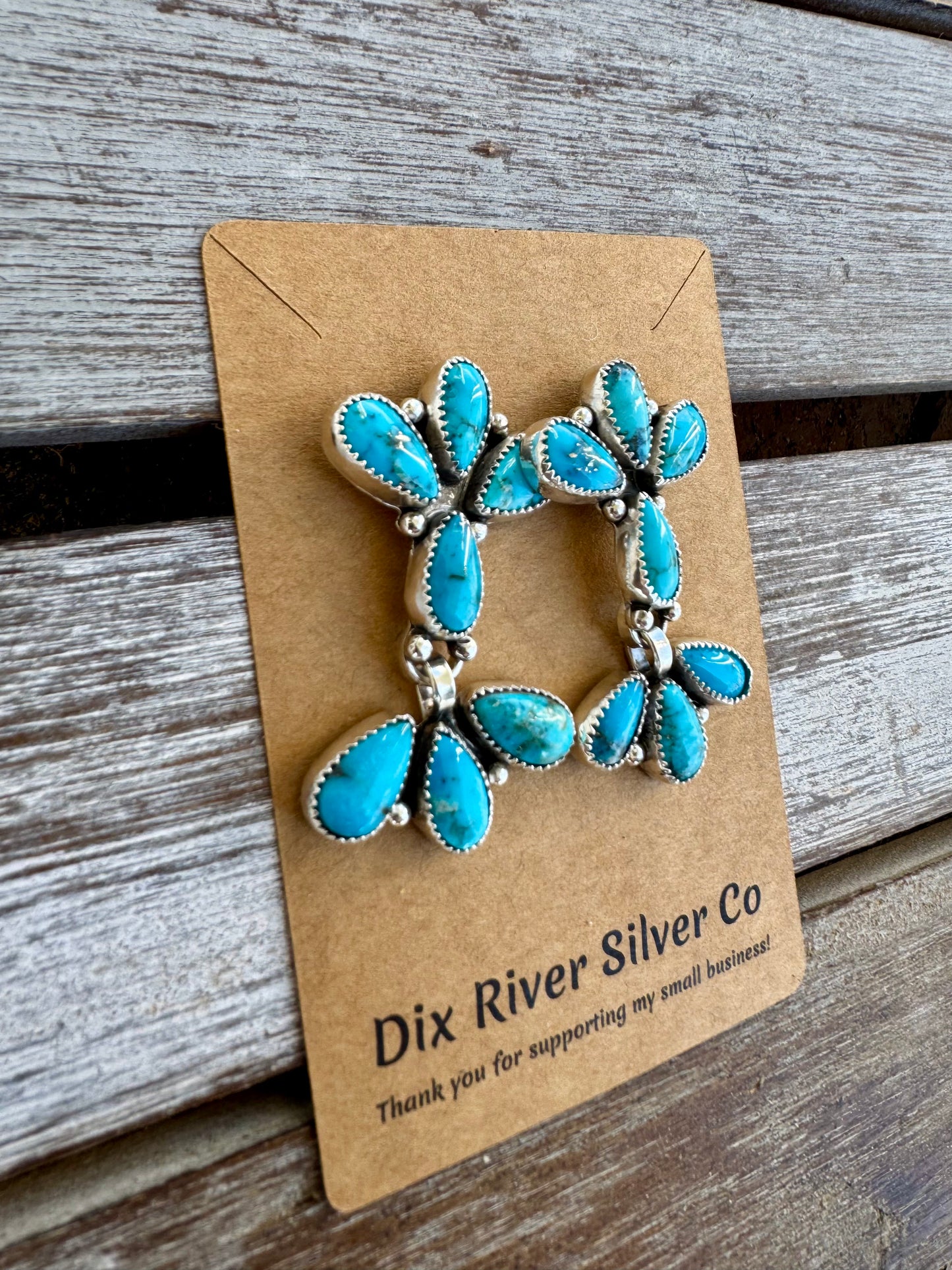 Custom Morenci Turquoise Statement Earrings
