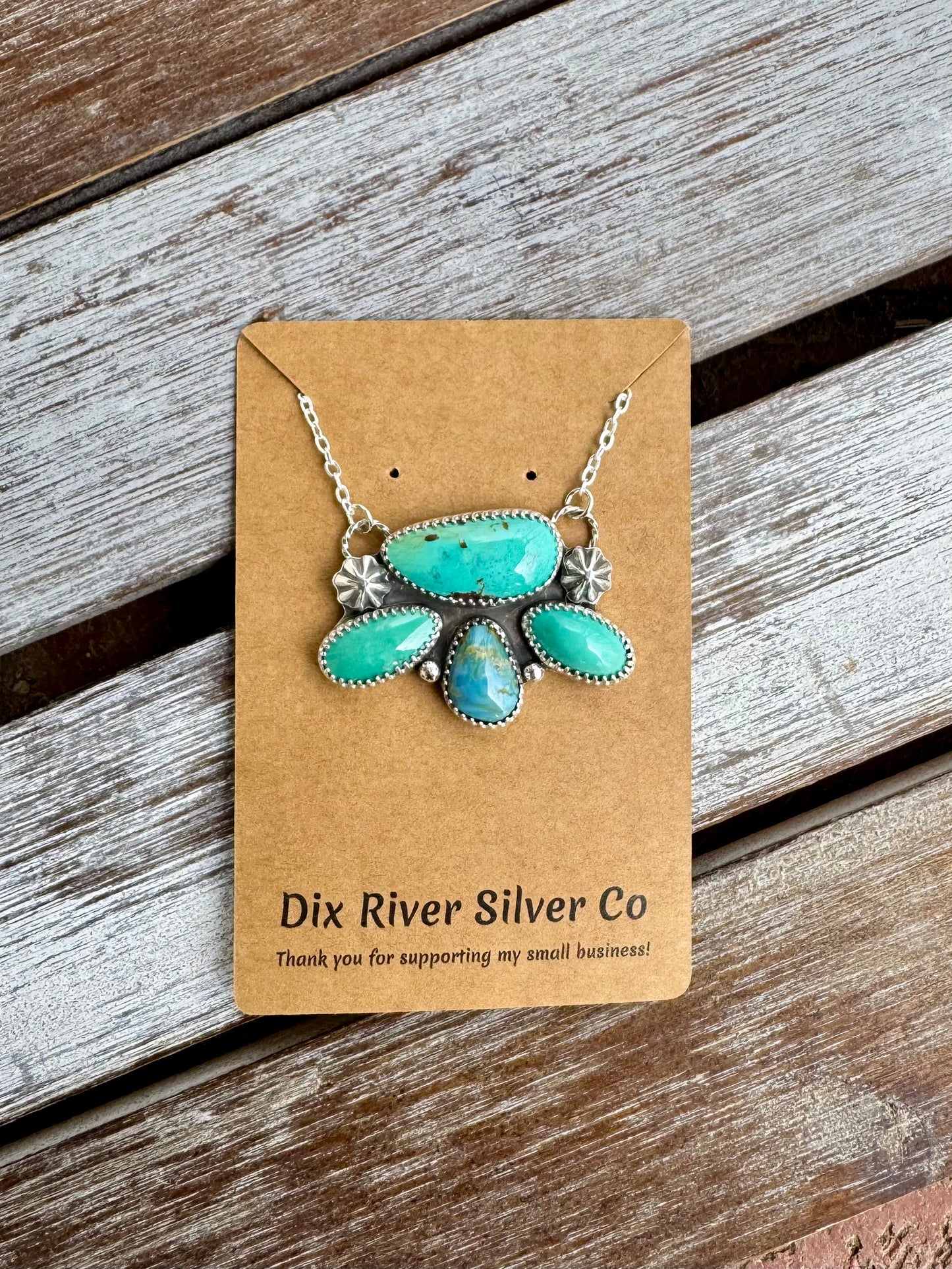 Freeform Nila Turquoise Statement Necklace 16"