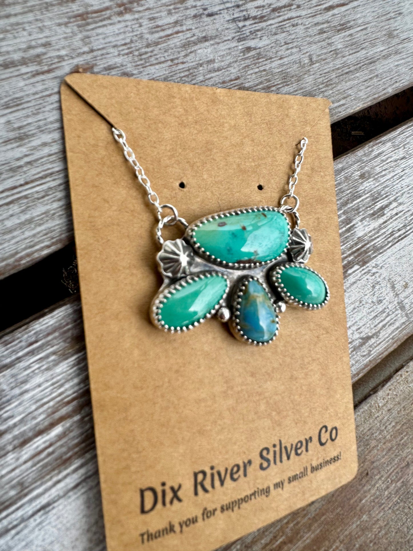 Freeform Nila Turquoise Statement Necklace 16"