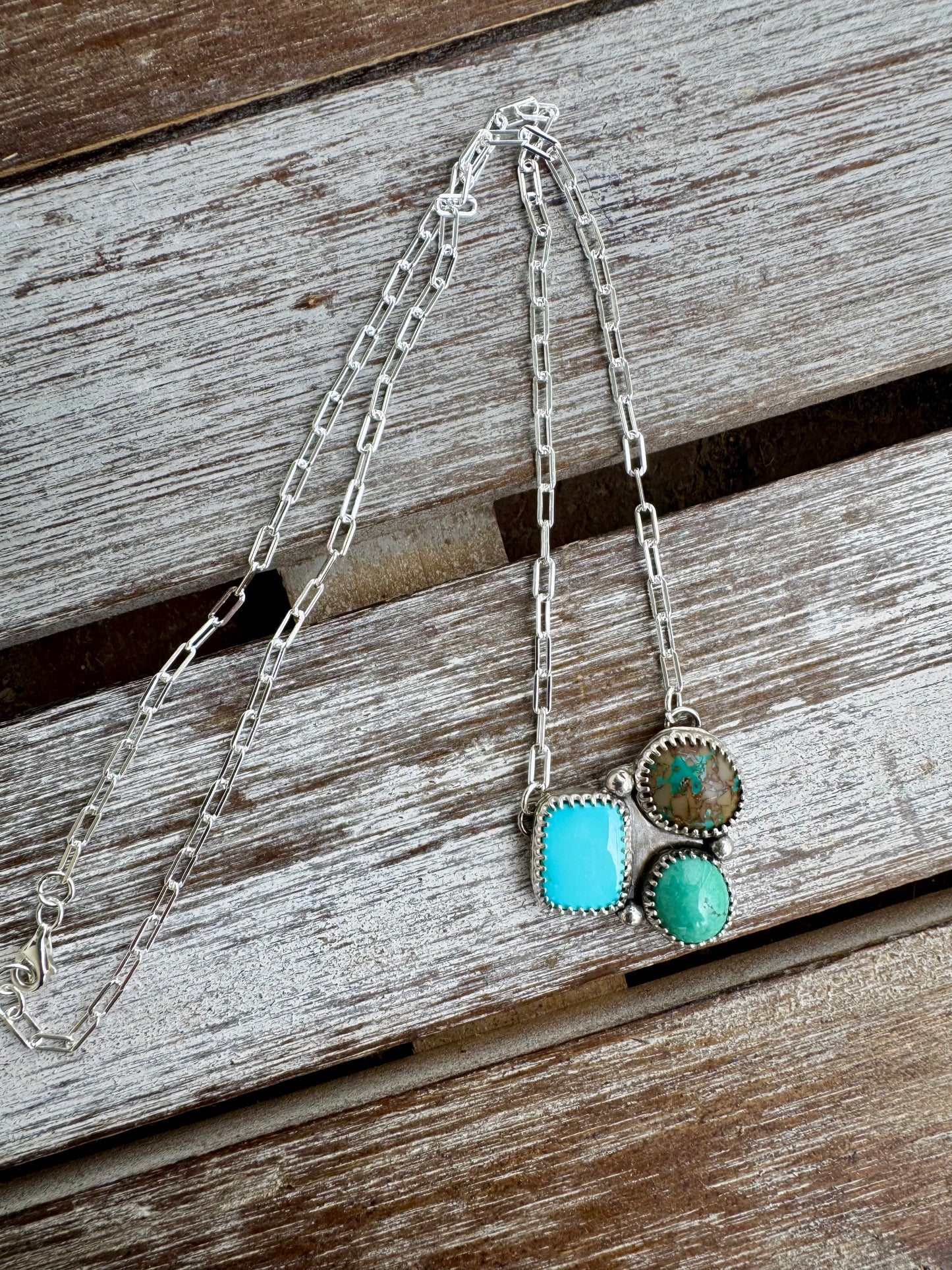 Sonoran & Nila Turquoise Statement Necklace 16"