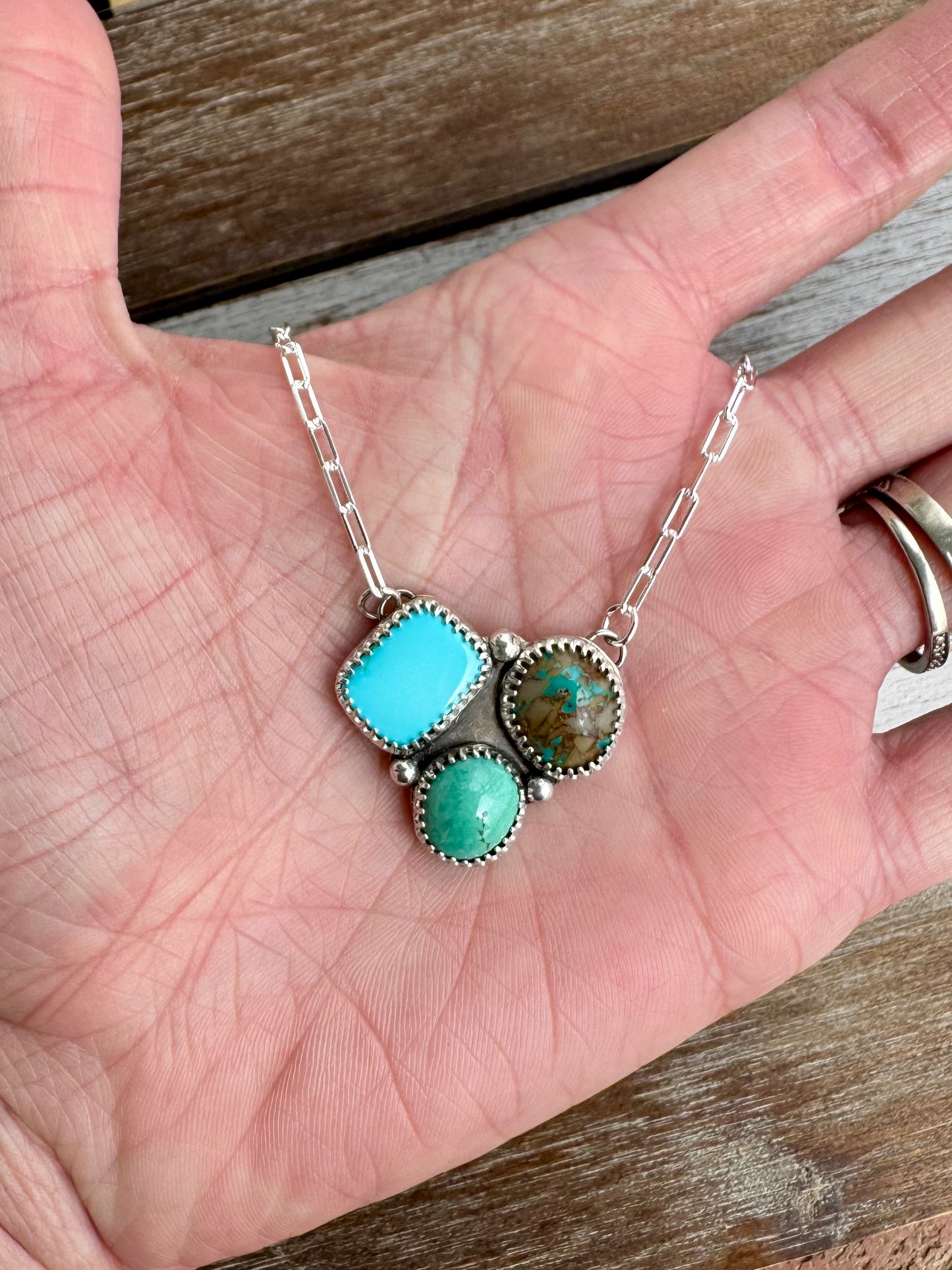Sonoran & Nila Turquoise Statement Necklace 16"