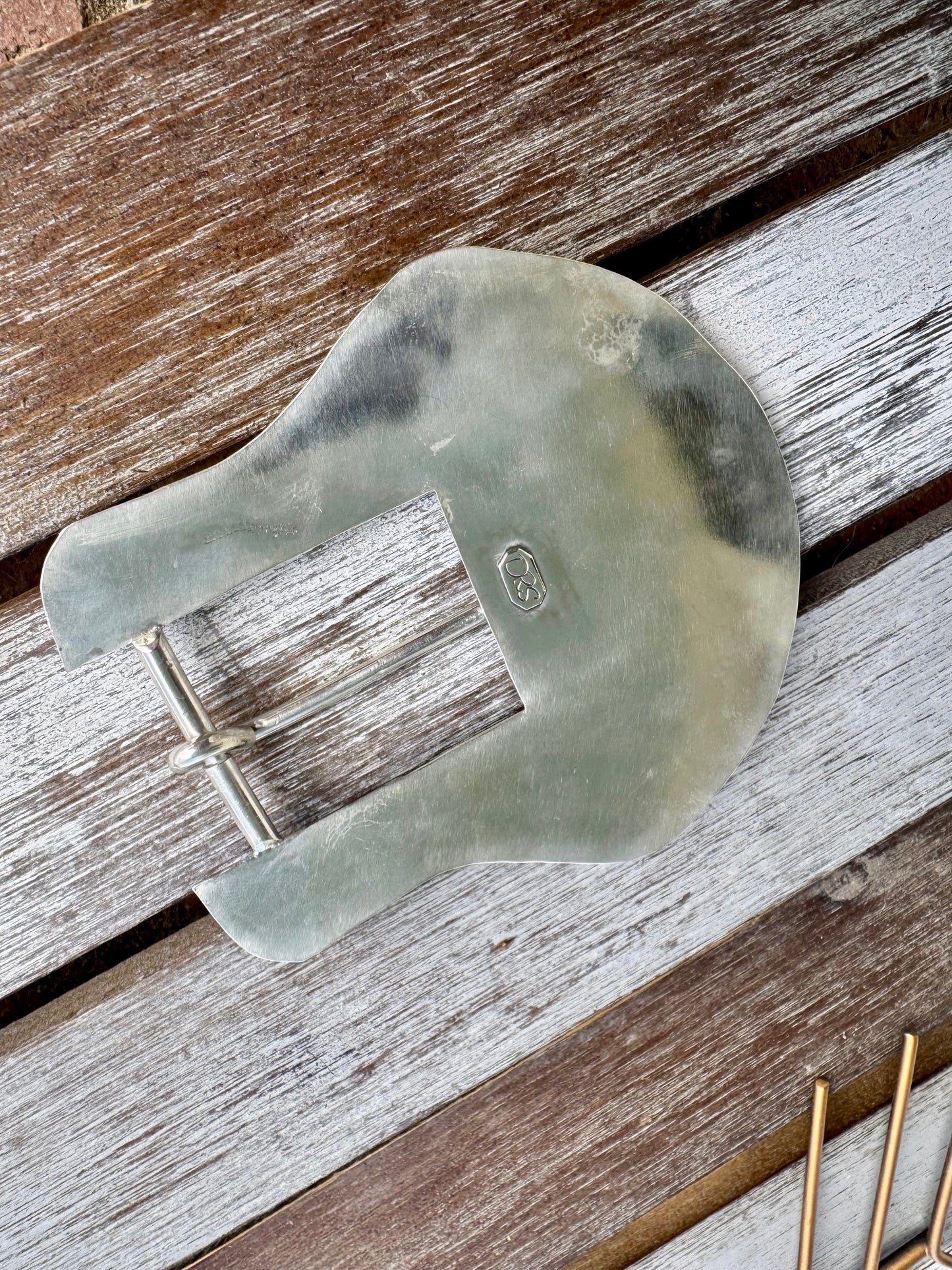 Number 8 & Kingman Turquoise Cow Skull Buckle