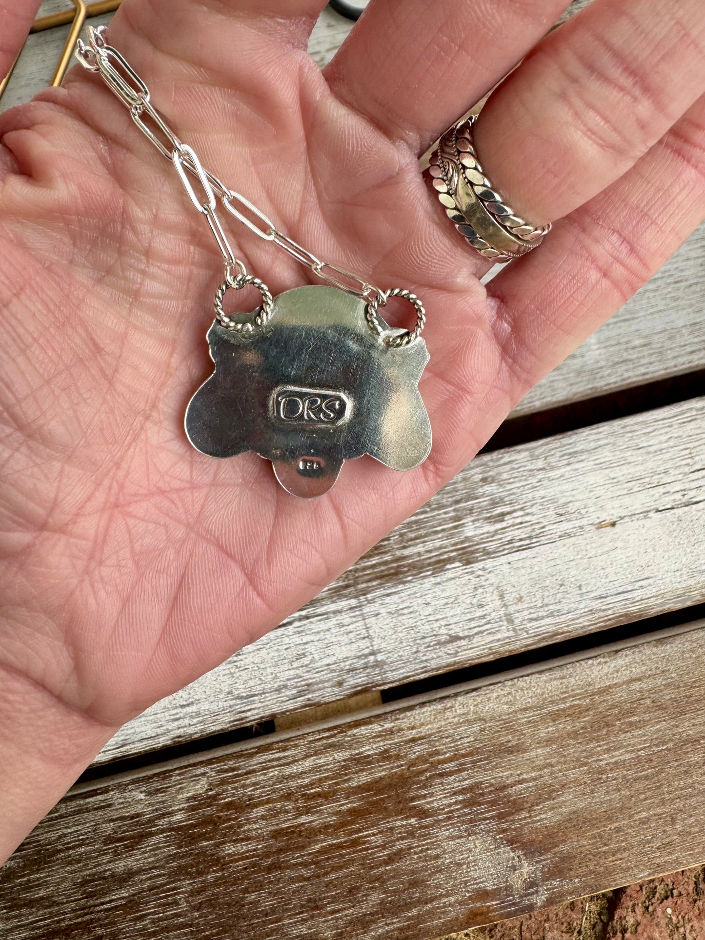 Custom Nevada Fox Turquoise Statement Necklace 18"