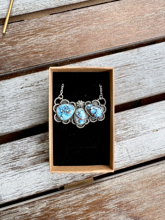 Golden Hill Turquoise Statement Necklace 16"
