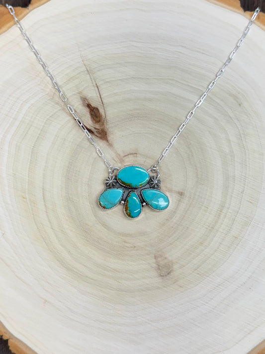 Pilot Mountain Turquoise Statement Necklace 18"
