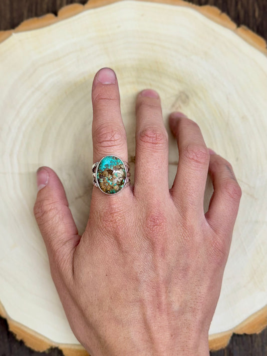 Royston Turquoise Sterling Silver Ring - Size 8