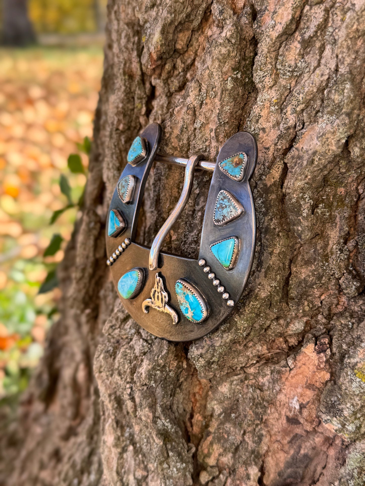 Assorted Turquoise Cow Skull Belt Buckle