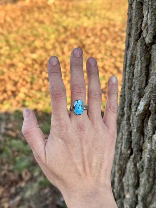 Golden Hills Turquoise Ring Size 8.5