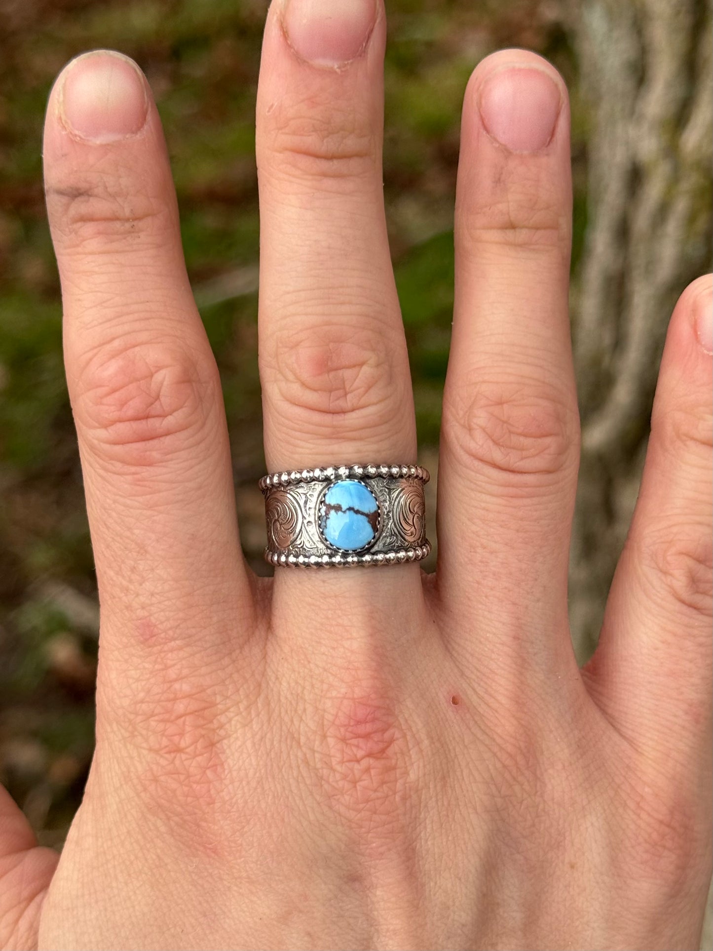 Golden Hills Turquoise Cuff Ring