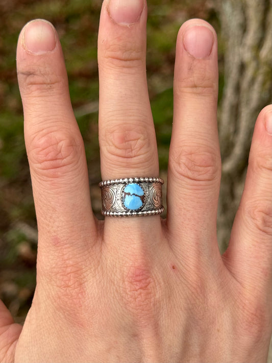 Golden Hills Turquoise Cuff Ring