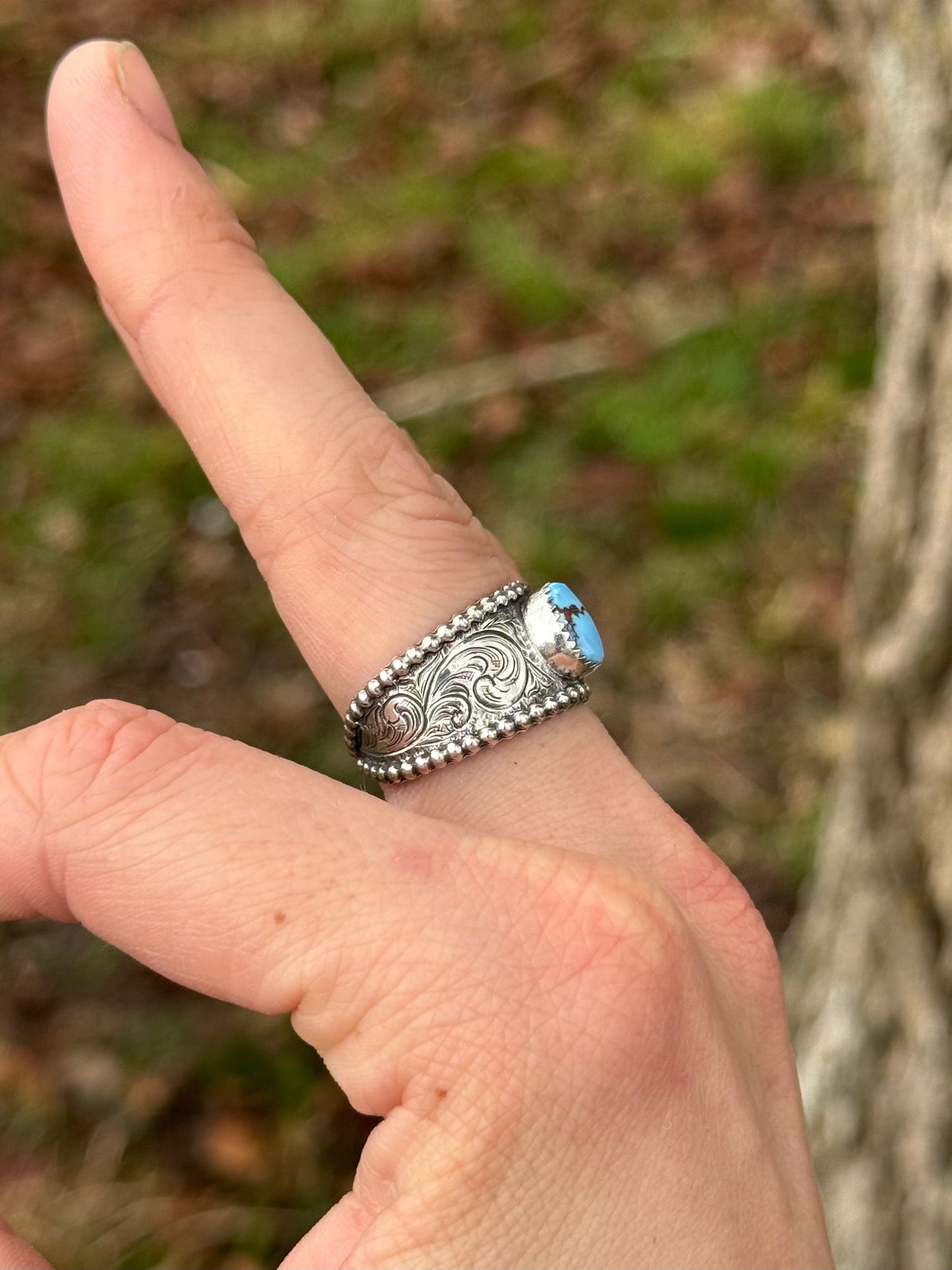 Golden Hills Turquoise Cuff Ring