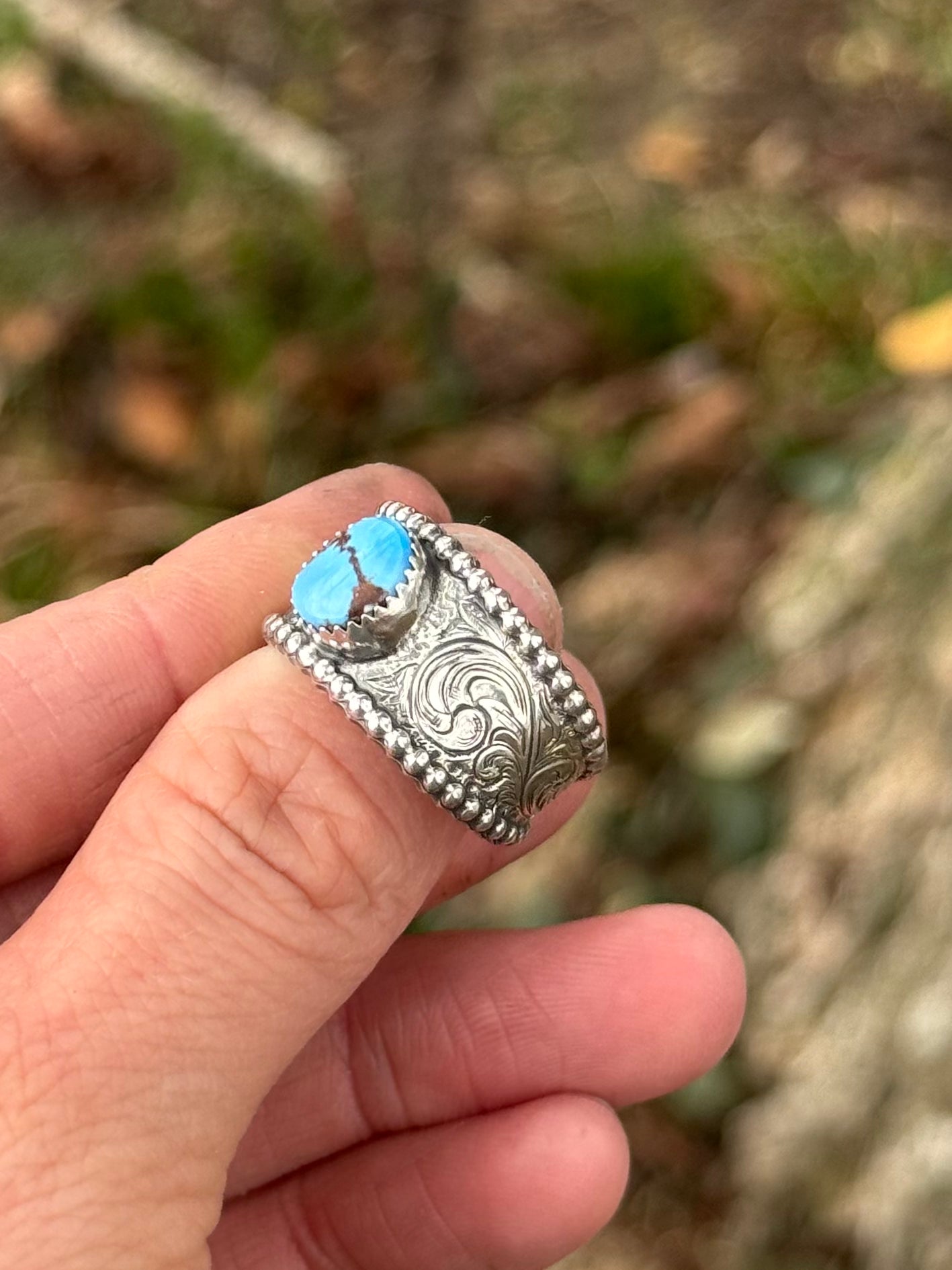 Golden Hills Turquoise Cuff Ring