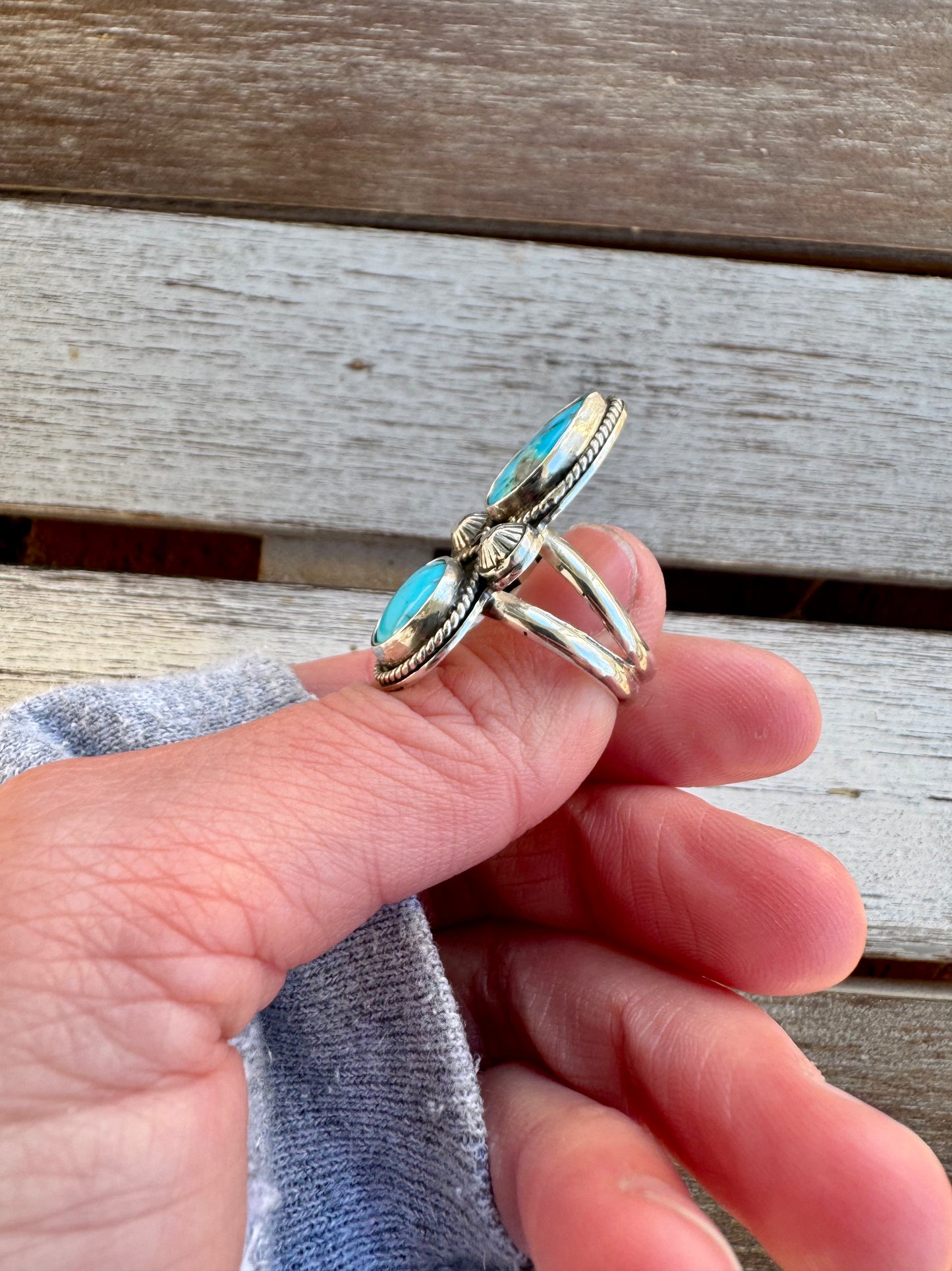 Western Turquoise Mountain Ring Size 6.5