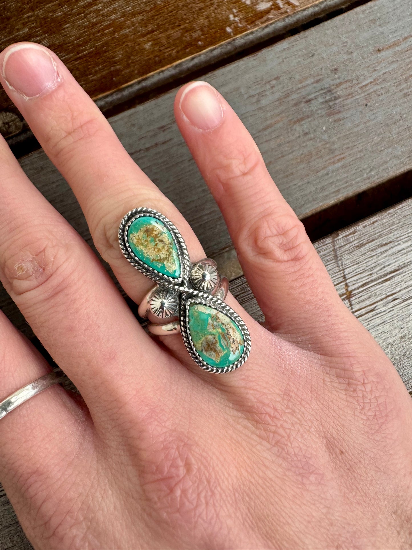 Western Royston Turquoise Ring Size 6