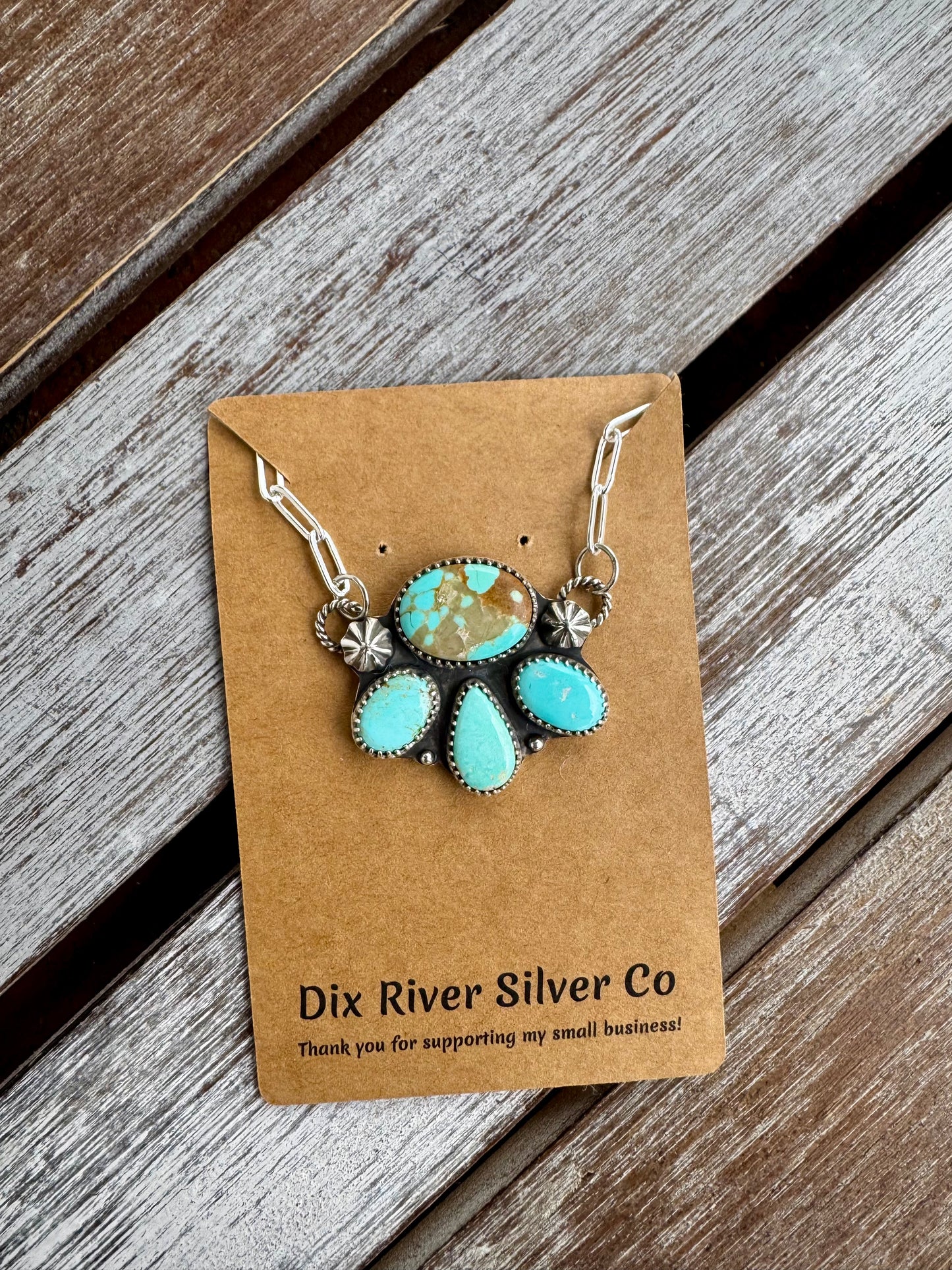 Royston Turquoise Statement Necklace 16"