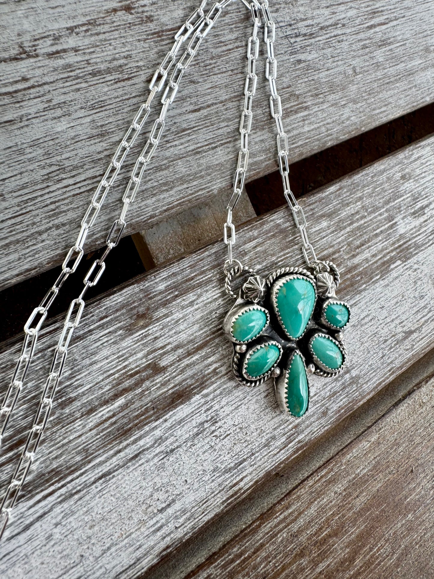 Nila Turquoise Statement Necklace 18"