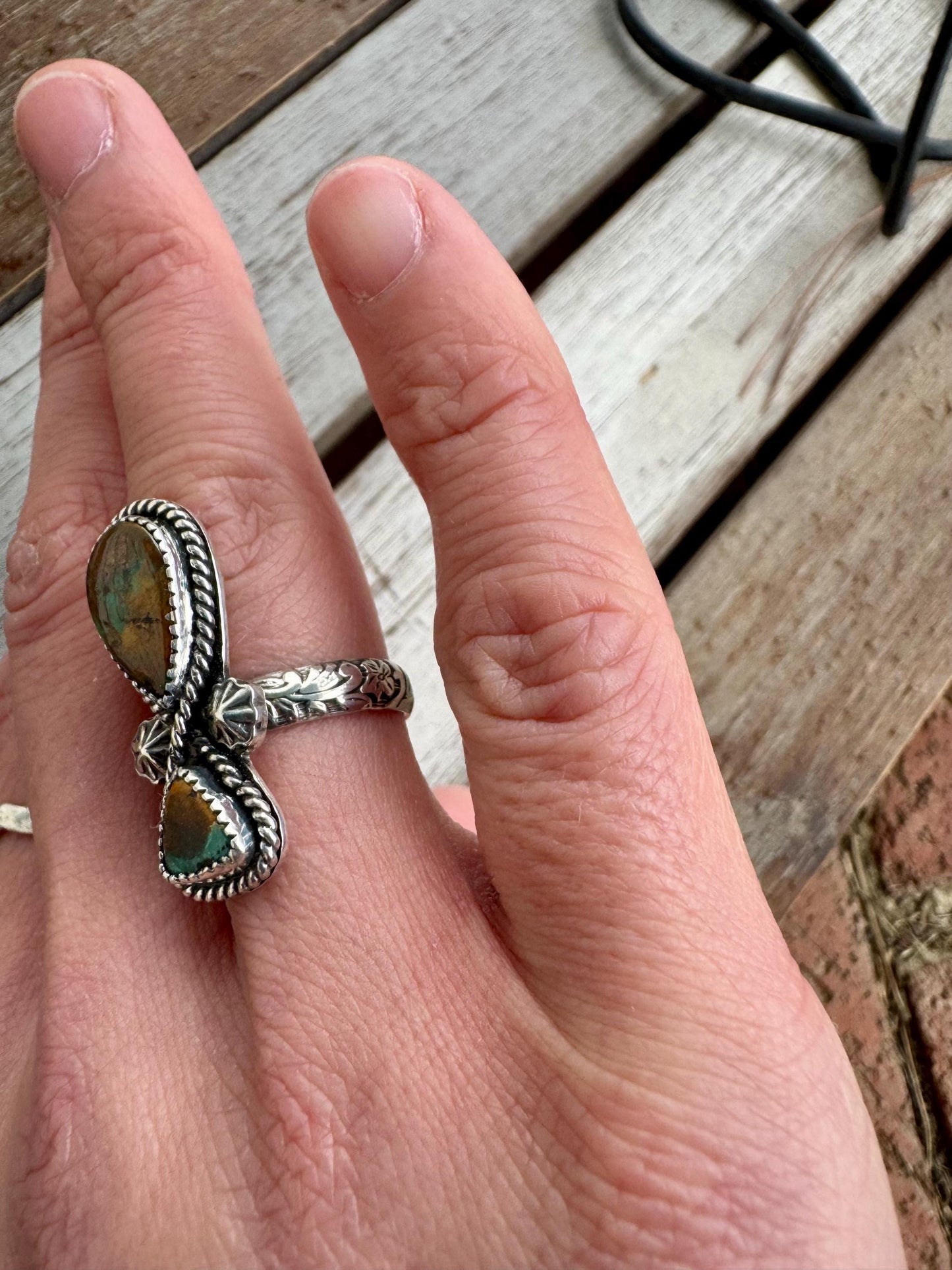 Western Royston Turquoise Ring Size 6