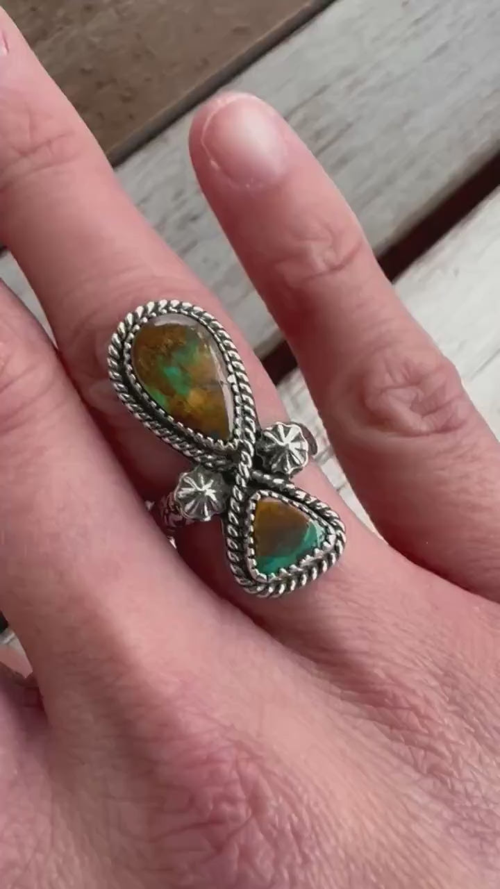 Western Royston Turquoise Ring Size 6